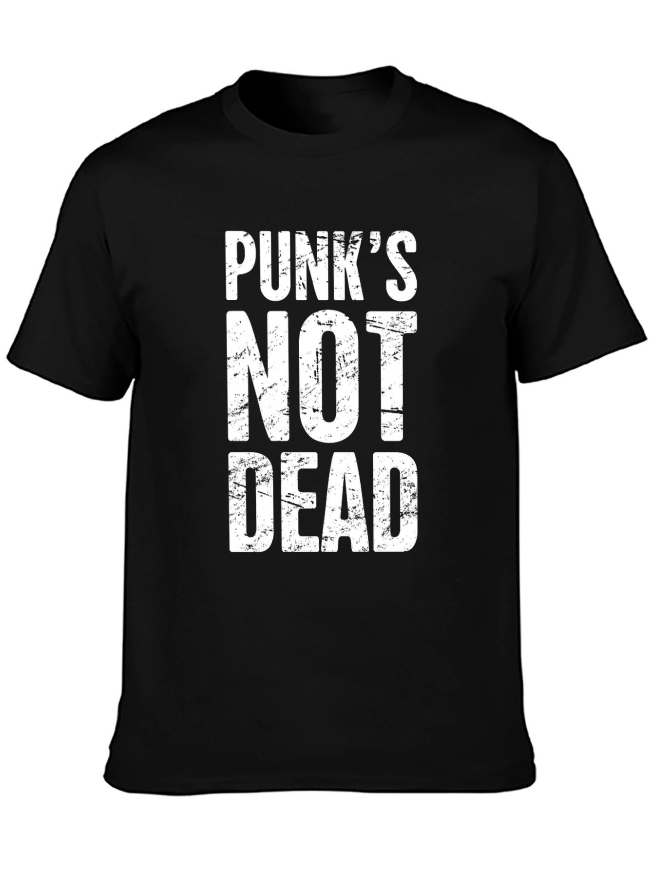 Black Punk's Not Dead Graphic T-Shirt - Black view 3