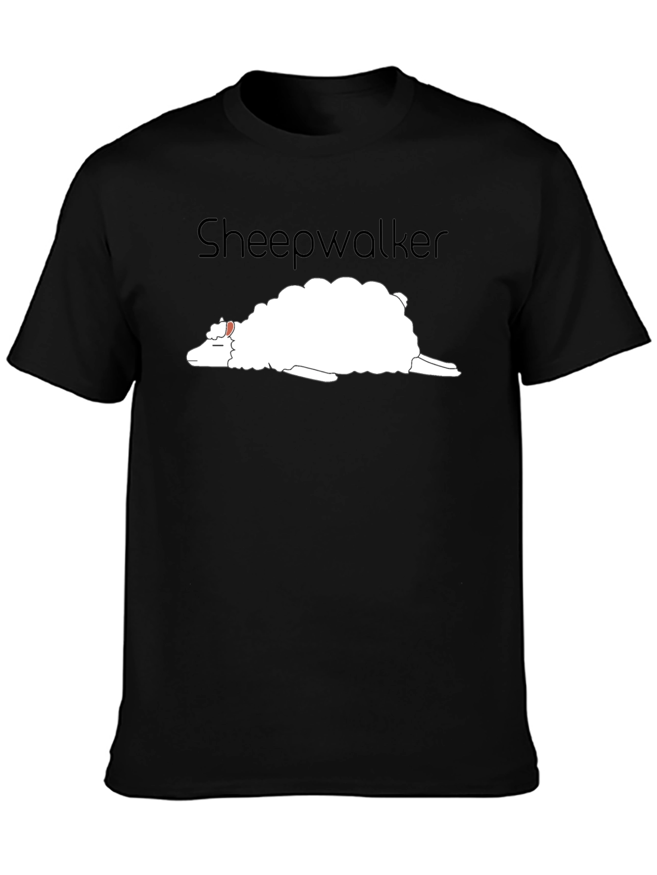 Black Sheepwalker Black T-Shirt - Funny Graphic Tee view 3