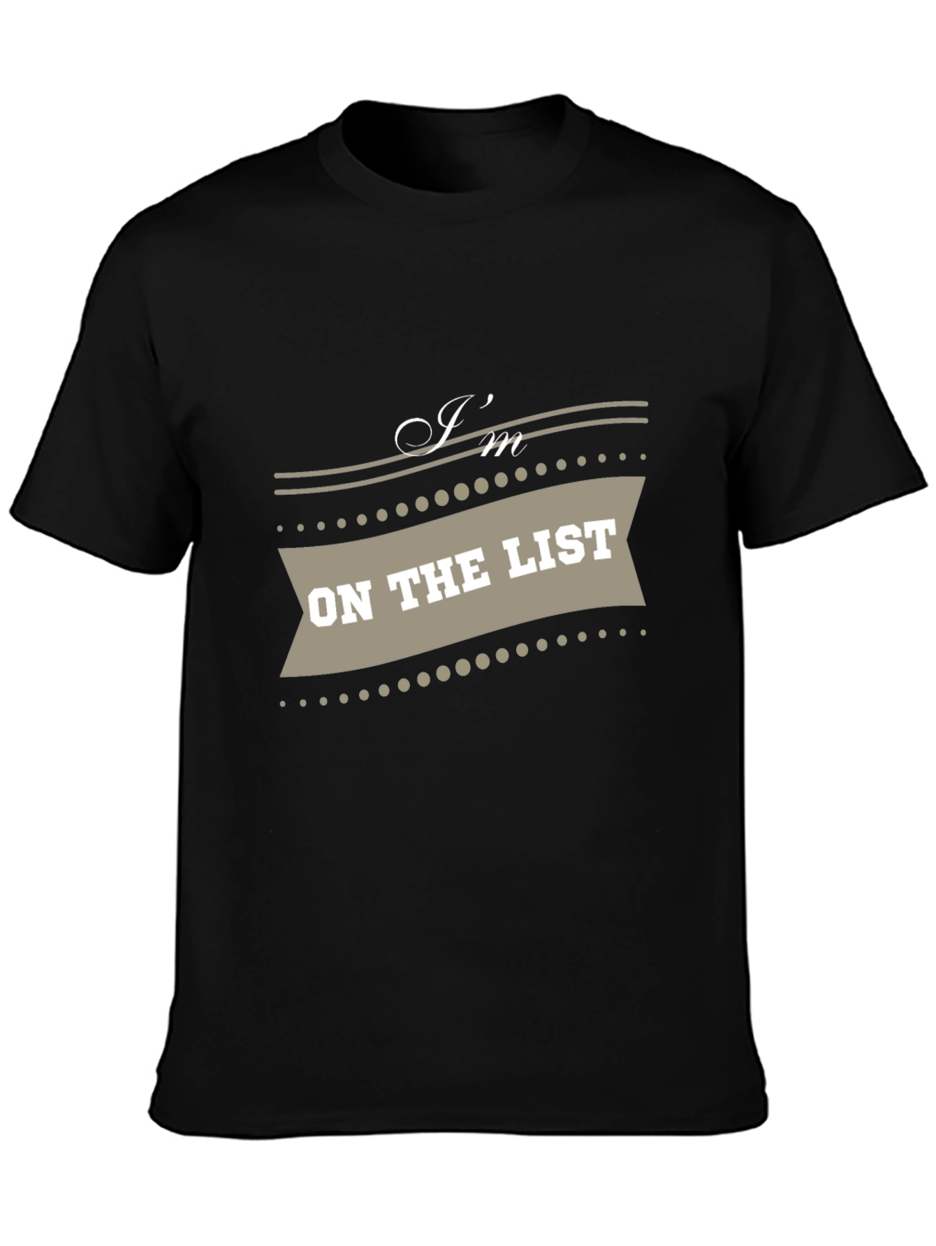 Black I'm on the List Graphic Tee - Trendy Casual Wear view 3