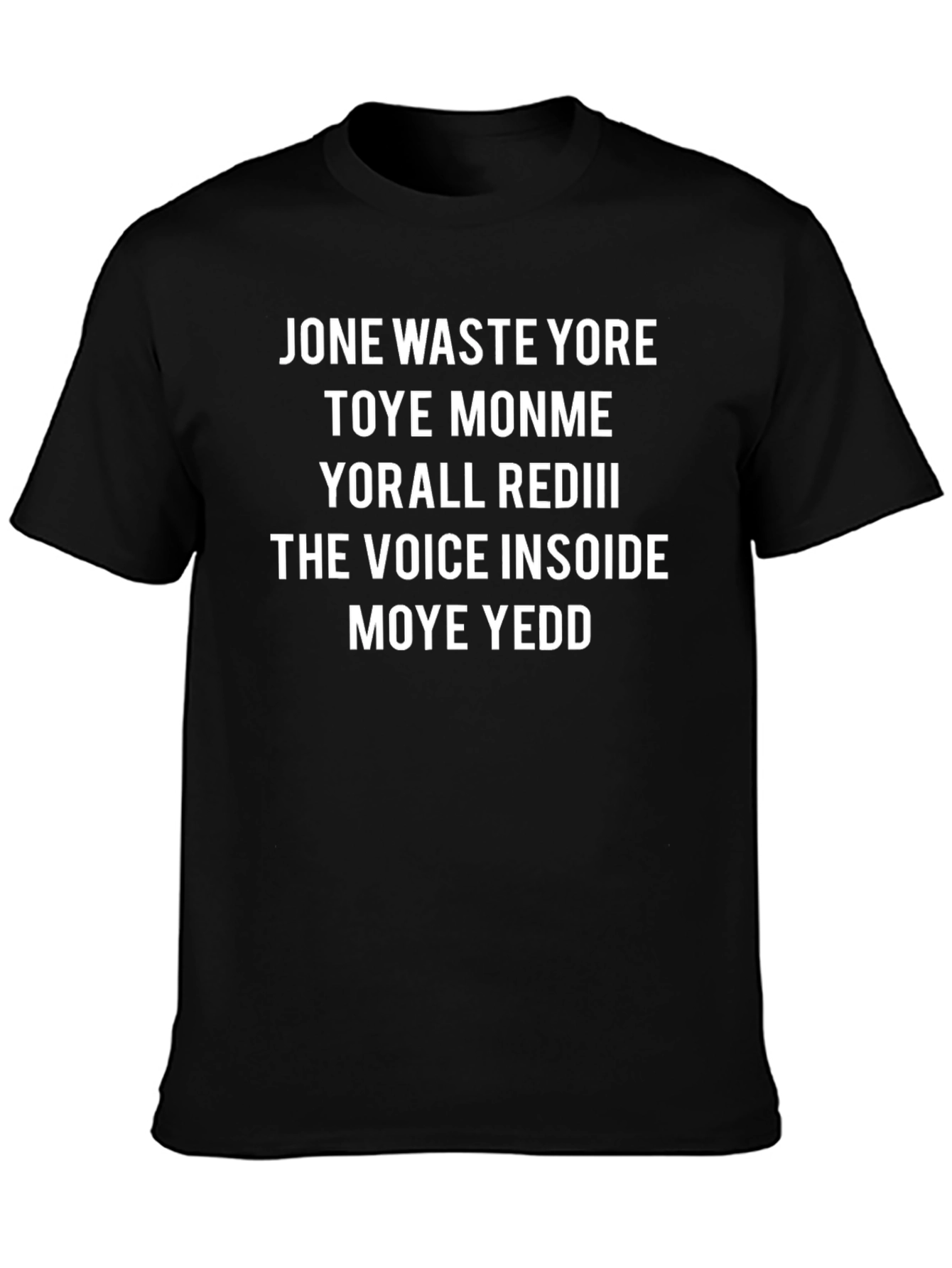 Black JONE WASTE YORE TOYE T-Shirt - Unique Graphic Tee view 3