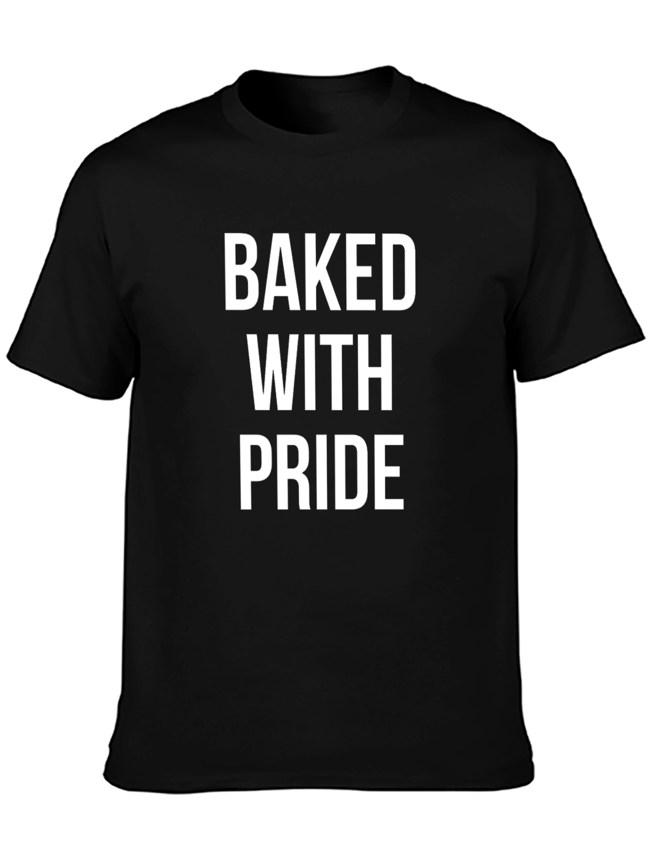 Black Baked With Pride Graphic Tee - Black Cotton Blend view 3