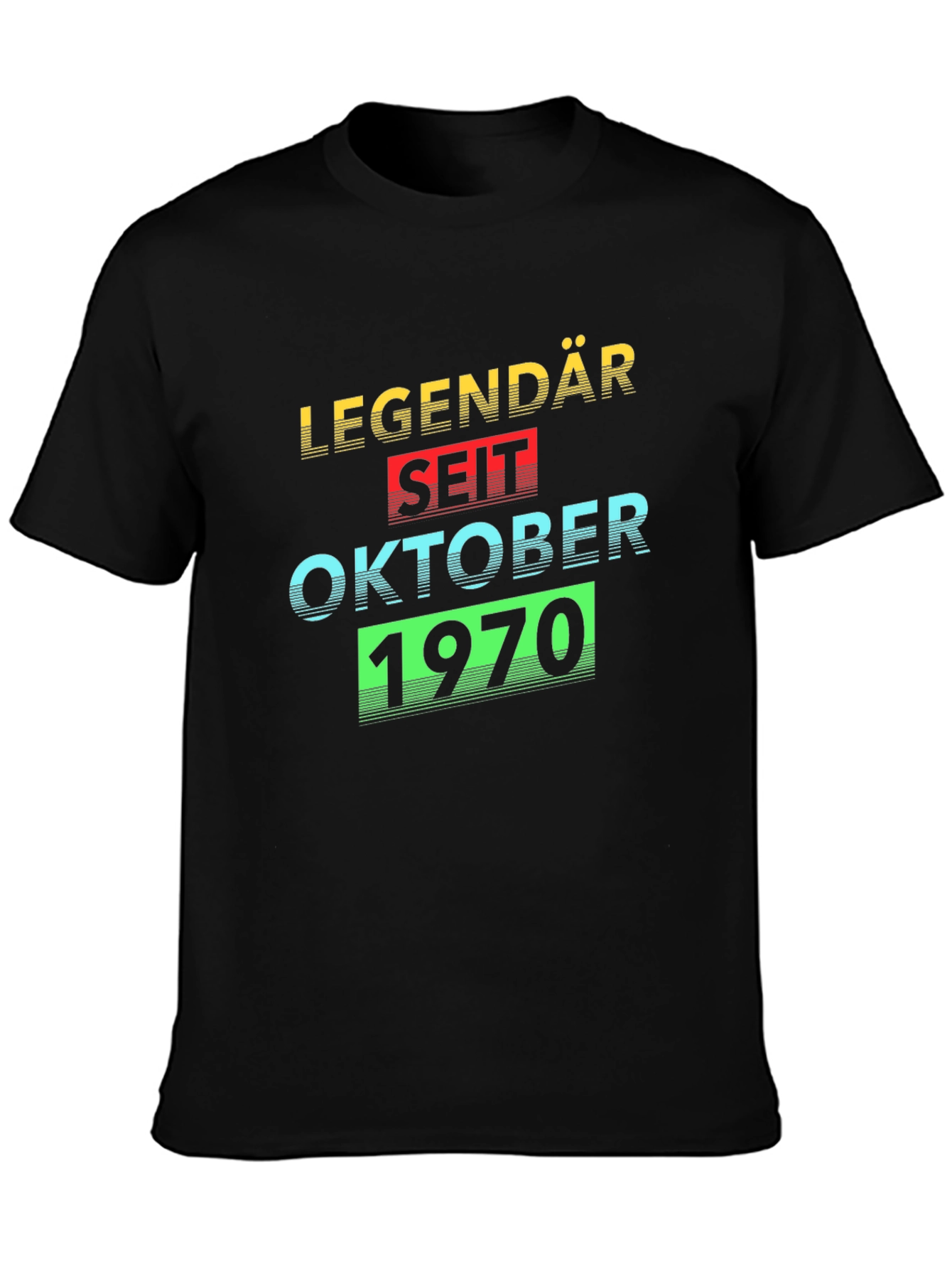 Black Legendary Since October 1970 Graphic T-Shirt view 3
