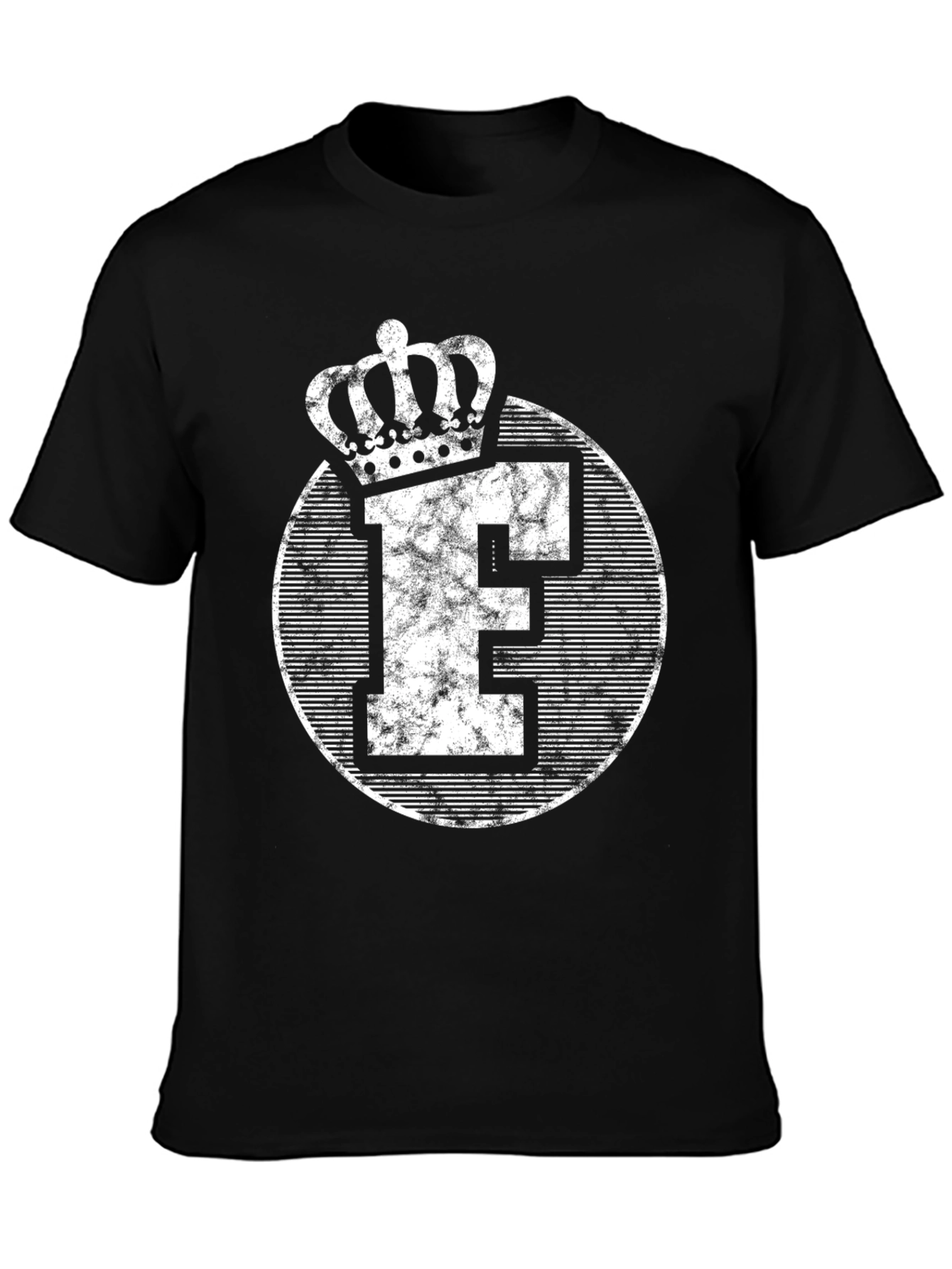 Black King Letter F Crown Graphic Tee view 3