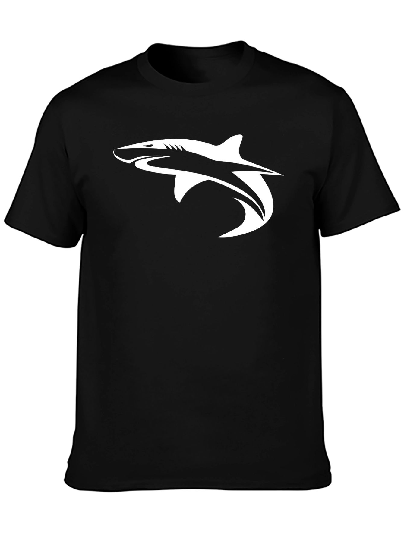 Black Shark Graphic Tee - Men's Black T-Shirt view 3