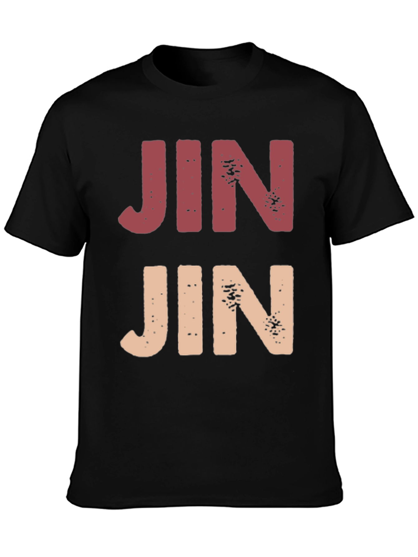 Black Retro Style JIN Graphic Tee view 3