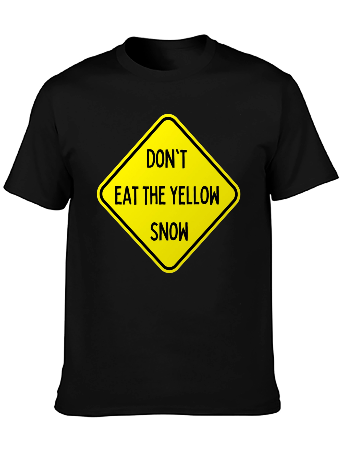 Black Don't Eat Yellow Snow Graphic Tee view 3