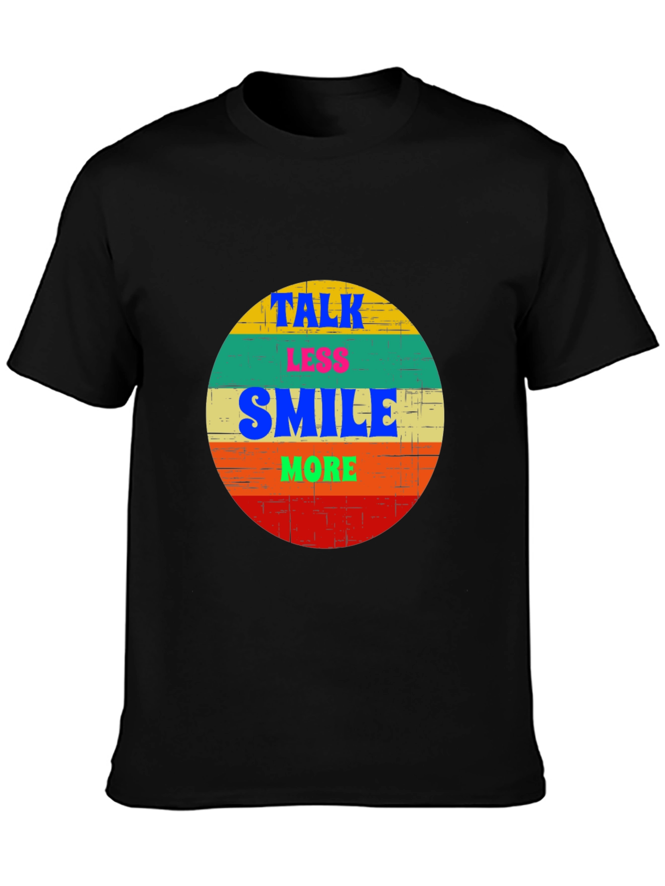 Black Talk Less Smile More Graphic Tee view 3