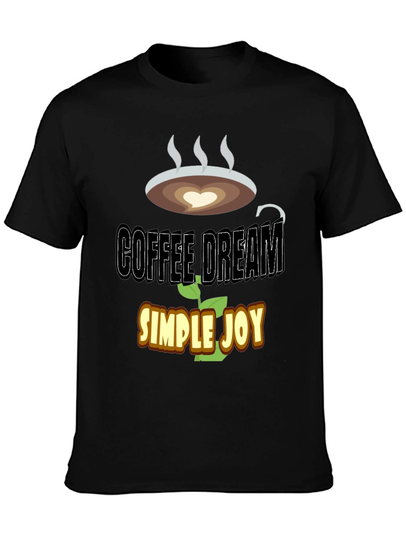 Black Coffee Dream T-Shirt - Simple Joy Graphic Tee view 3