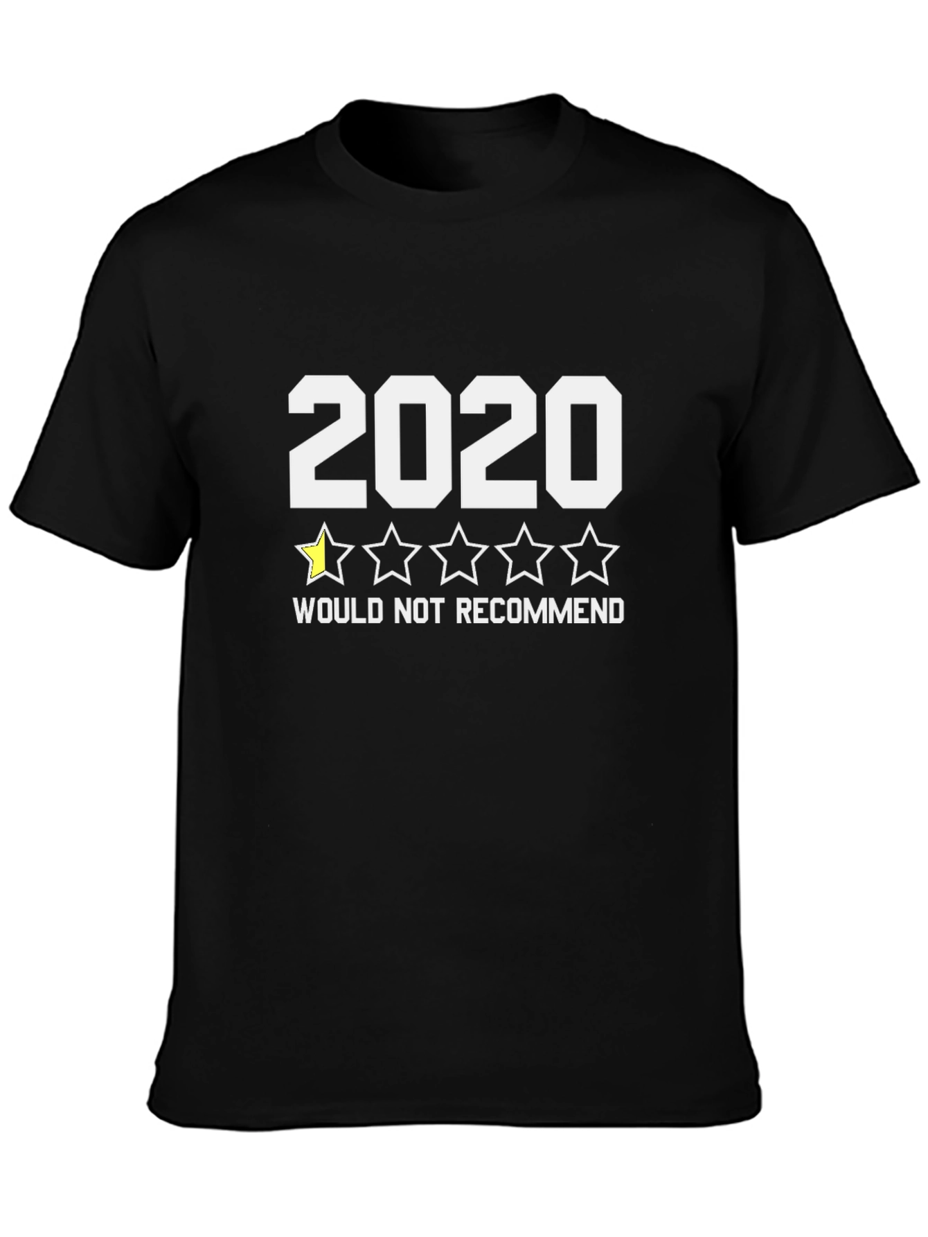 Black 2020 One Star Review T-Shirt - Funny Sarcastic Tee view 3
