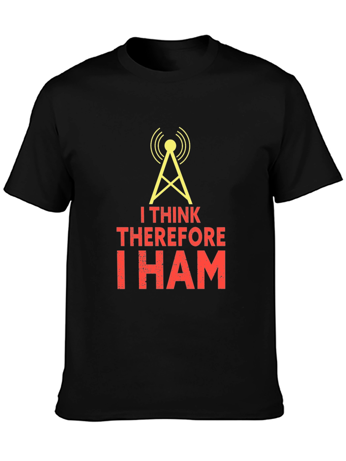 Black I Think Therefore I Ham Black T-Shirt view 3