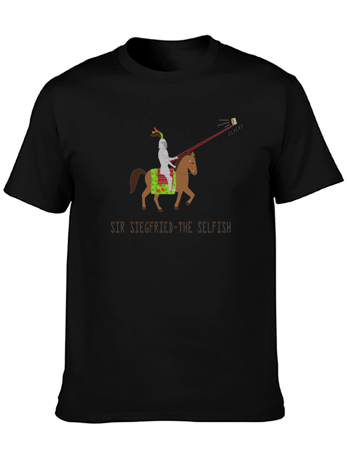 Black Sir Siegfried Selfie T-Shirt view 3