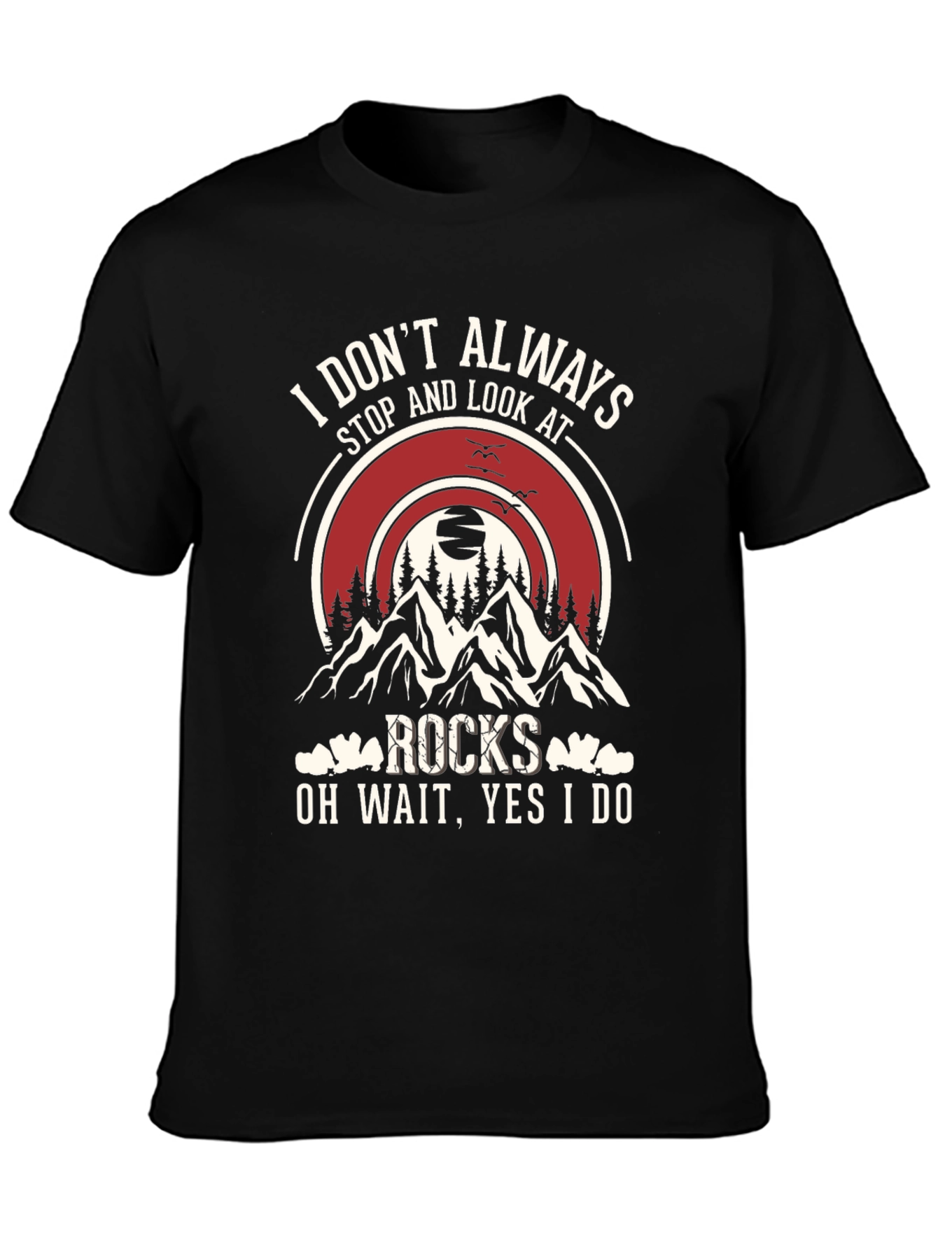 Black Rocks Graphic T-Shirt: Stop and Look Always! view 3