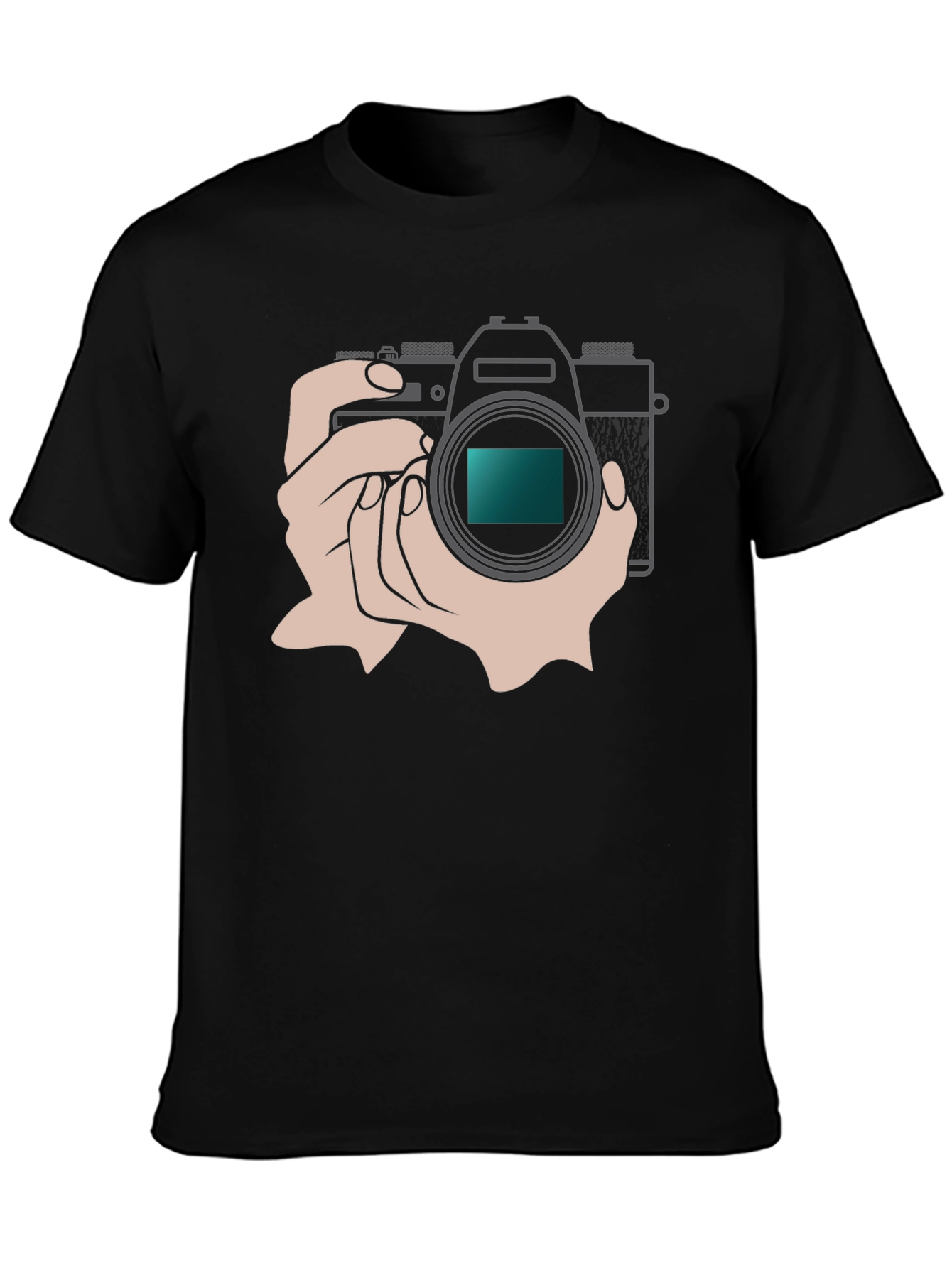 Black Camera Graphic T-Shirt - Photography Enthusiast Apparel view 3