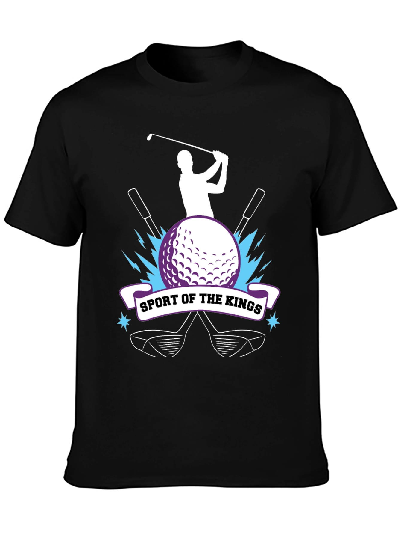 Black Golf Sport of Kings T-Shirt view 3