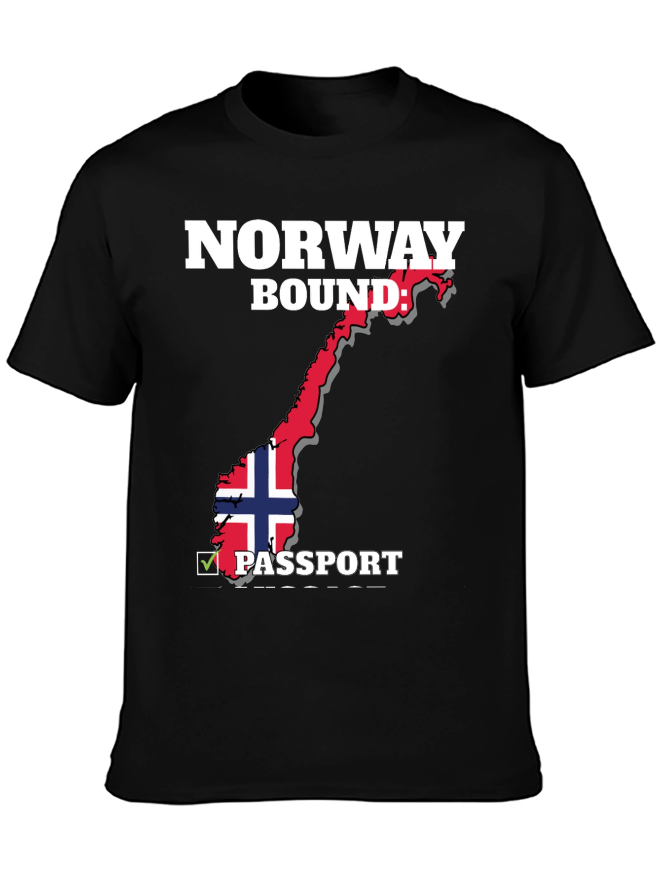 Norway Bound Passport T-Shirt - Black - 3