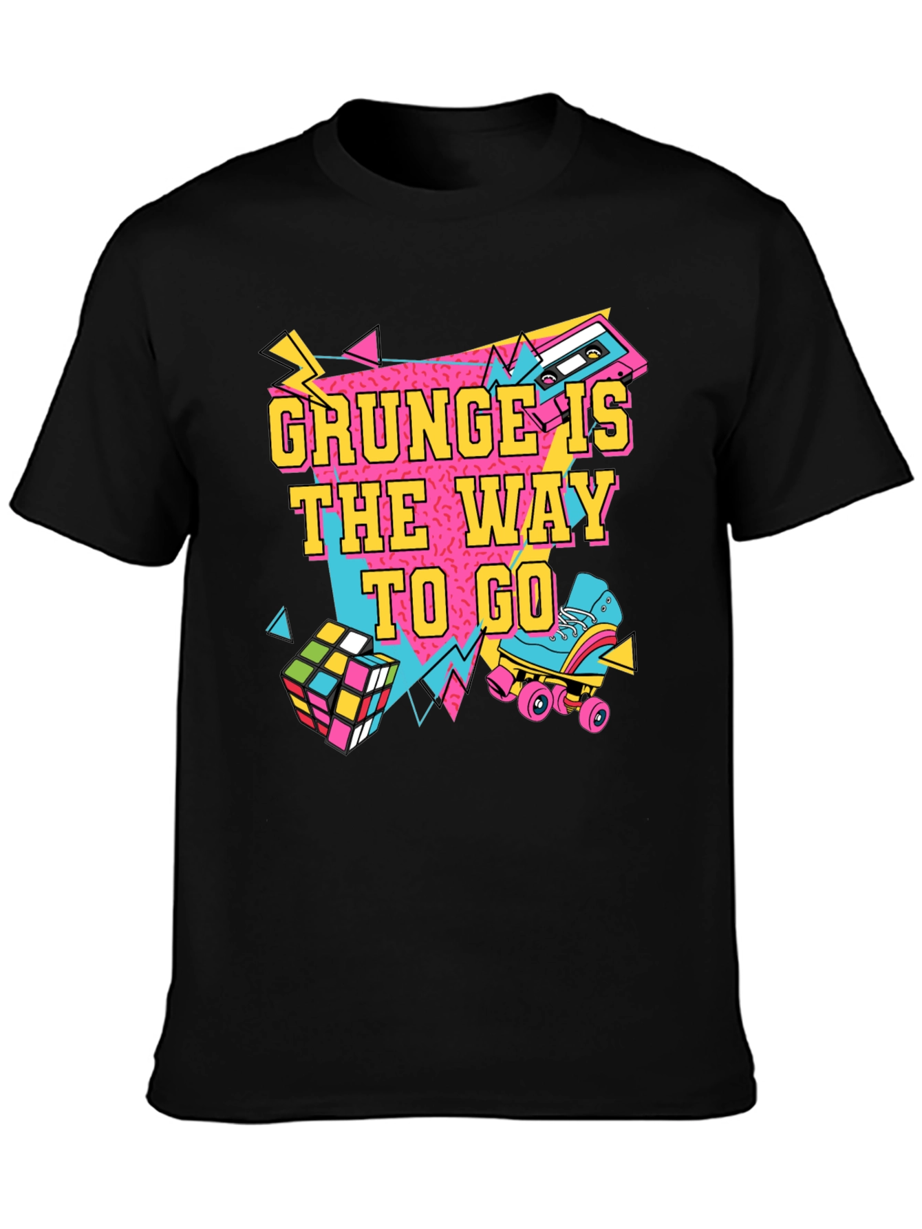 Black Retro 80s Grunge T-Shirt view 3