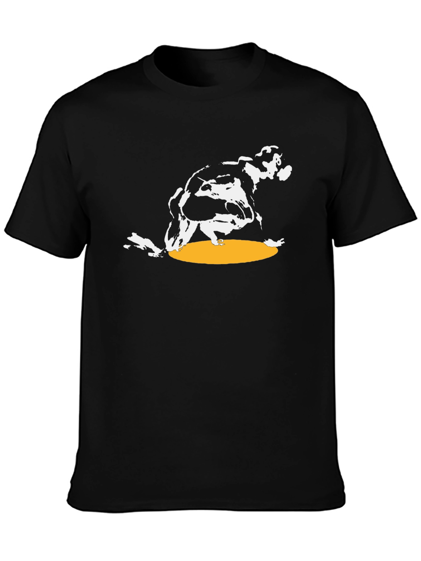 Black Abstract Graphic Tee - Black view 3