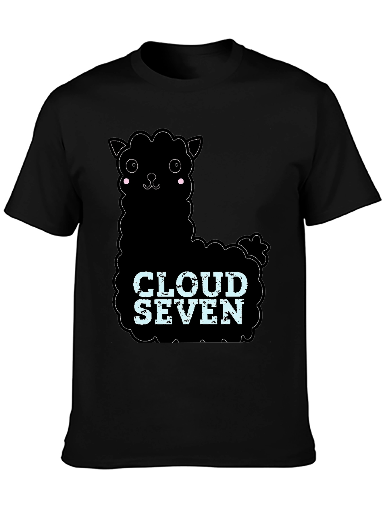 Black Cloud Seven Llama Graphic Tee view 3