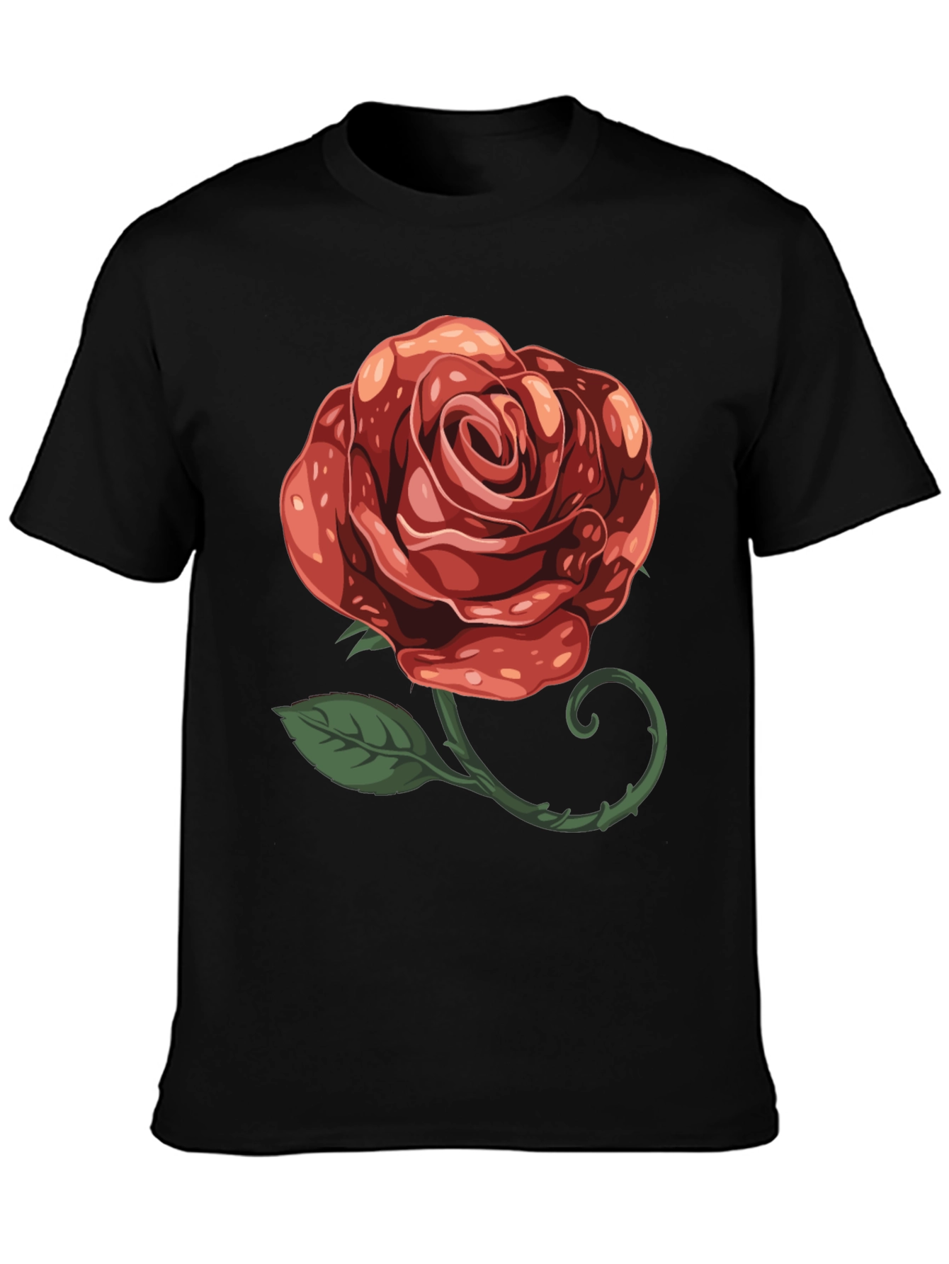 Rose Graphic T-Shirt - Stylish Floral Design - 3
