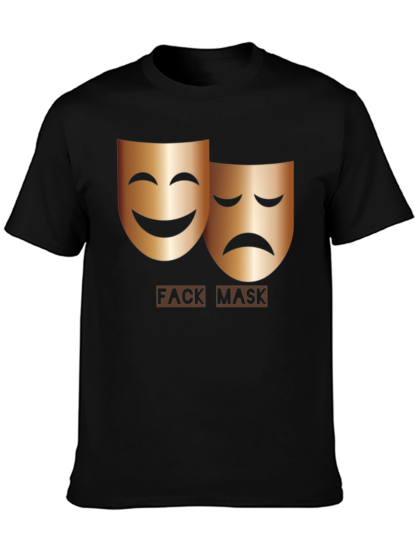 Comedy Tragedy Masks T-Shirt - Theatrical Graphic Tee - 3