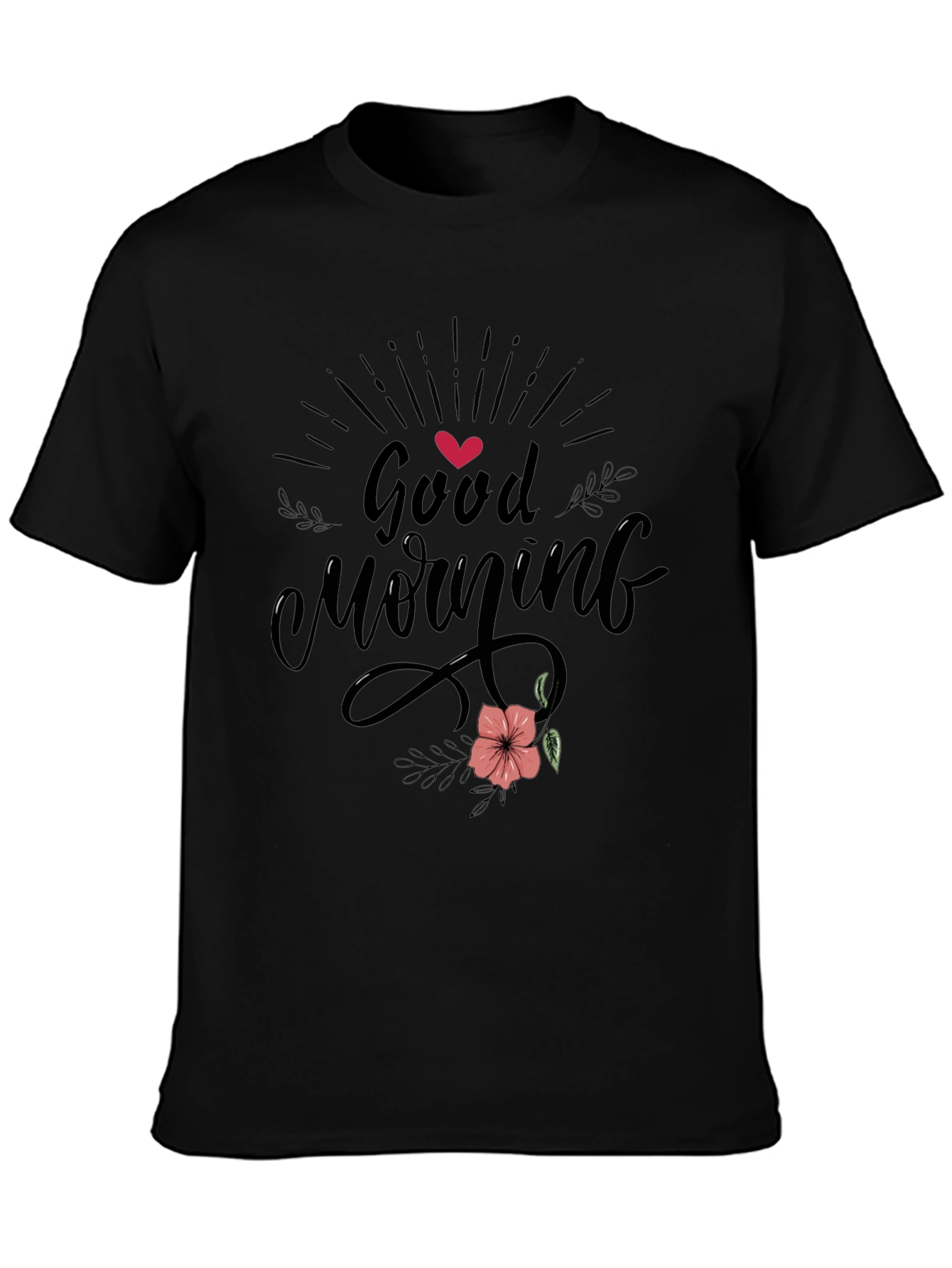 Black Good Morning Black Graphic Tee view 3