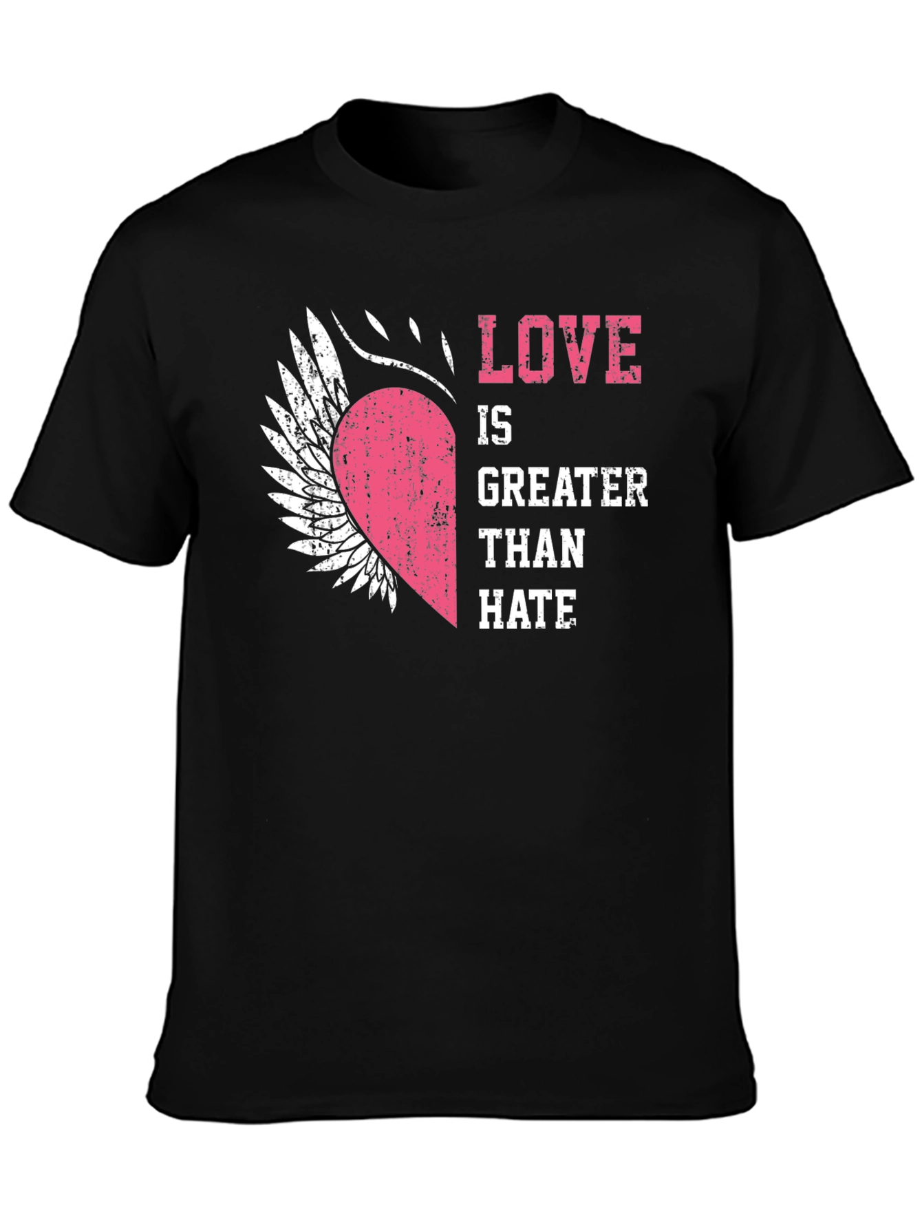 Black Love is Greater Than Hate Graphic T-Shirt view 3