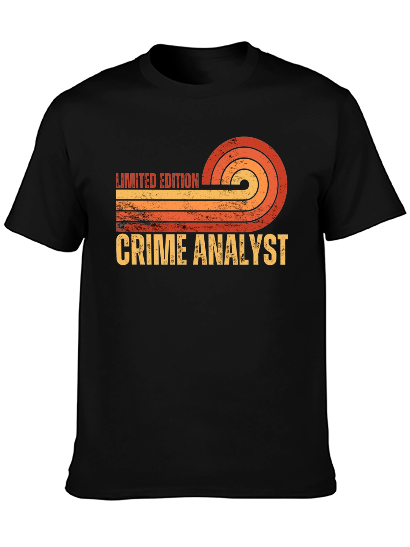 Black Limited Edition Crime Analyst Graphic T-Shirt view 3