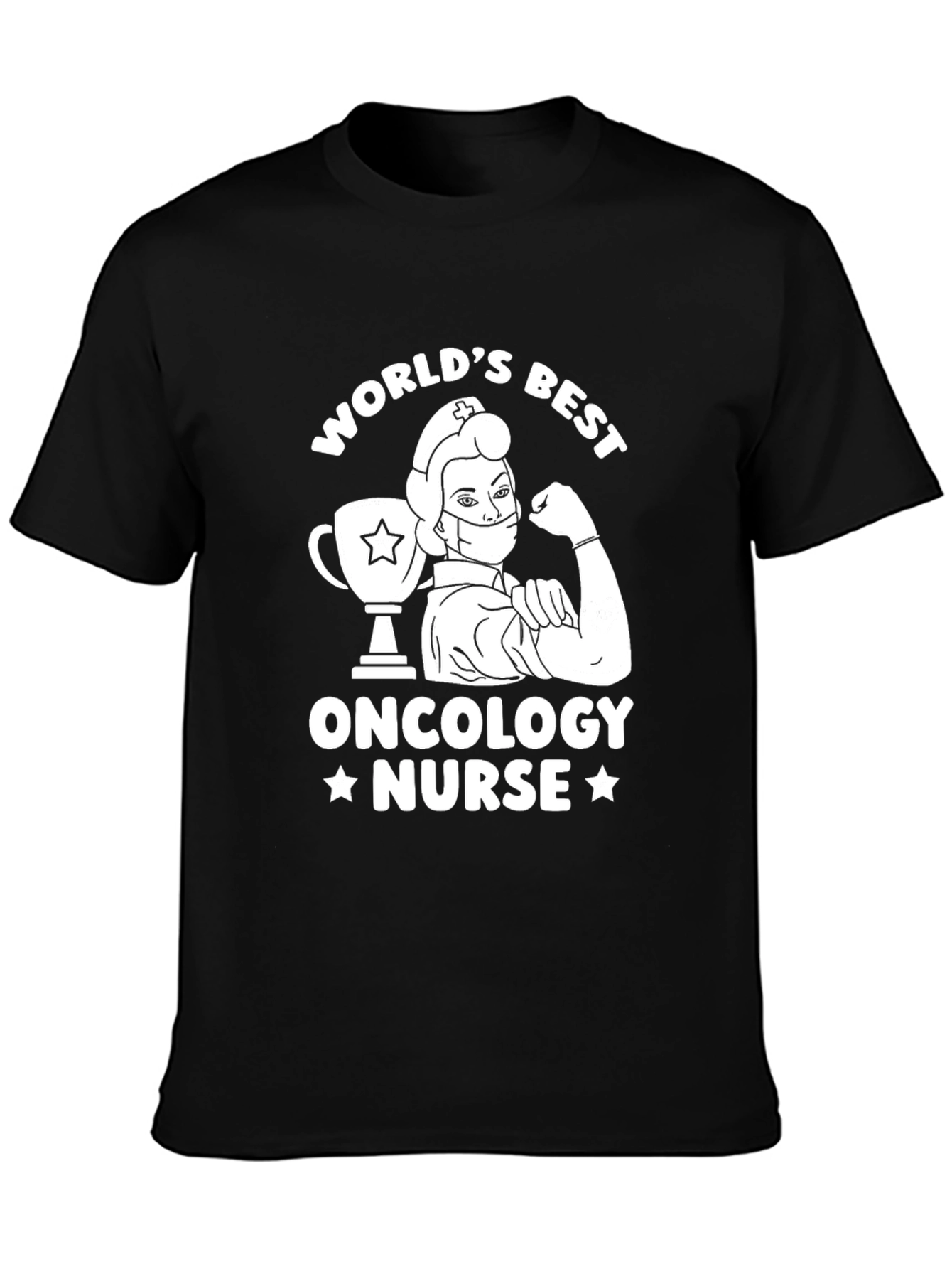 Black World's Best Oncology Nurse T-Shirt view 3