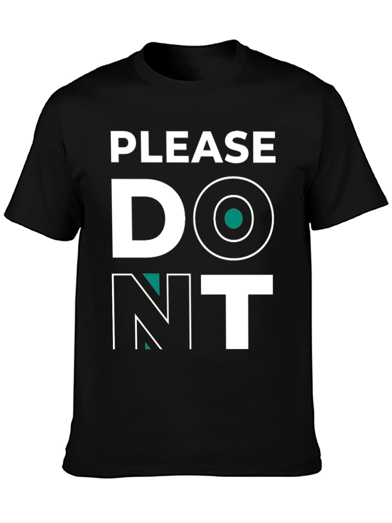 Black Please Don't T-Shirt - Funny Graphic Tee view 3