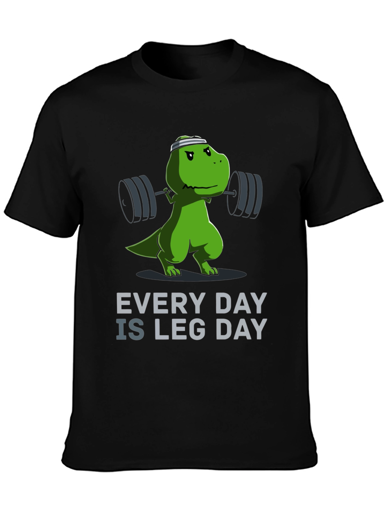 Black Dino Leg Day T-Shirt - Every Day Is Leg Day! view 3