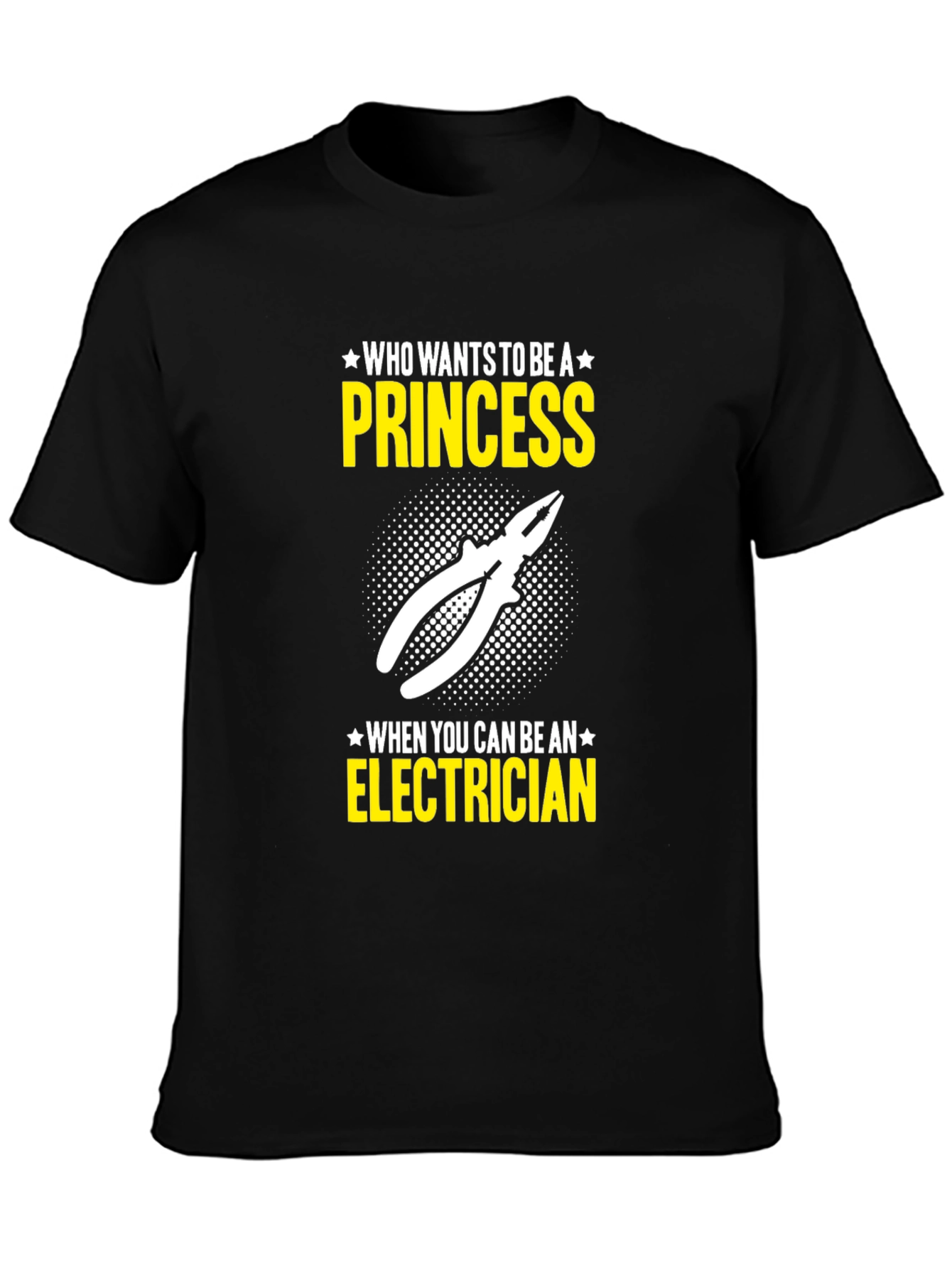 Black Electrician Princess T-Shirt view 3