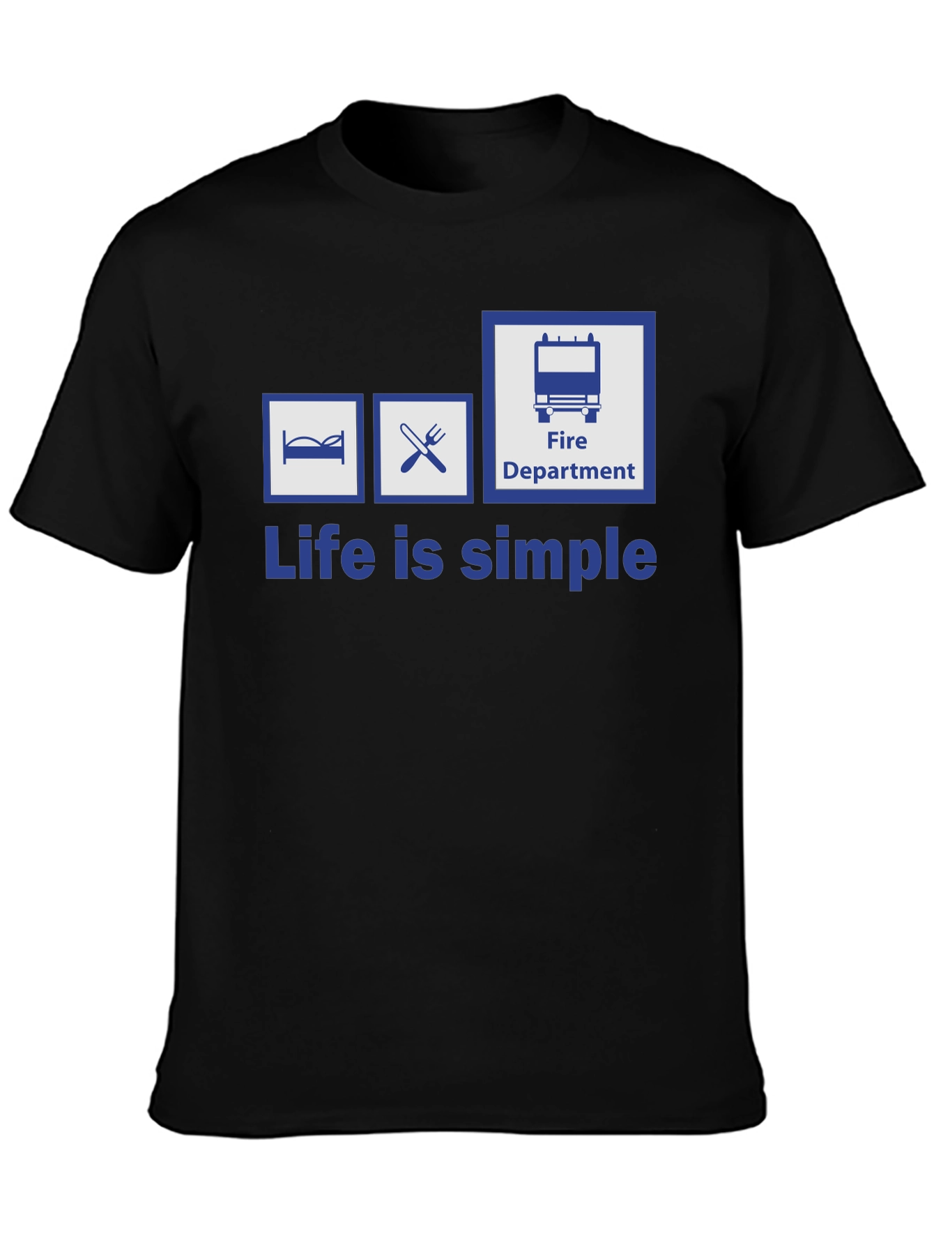 Black Life is Simple Firefighter T-Shirt view 3