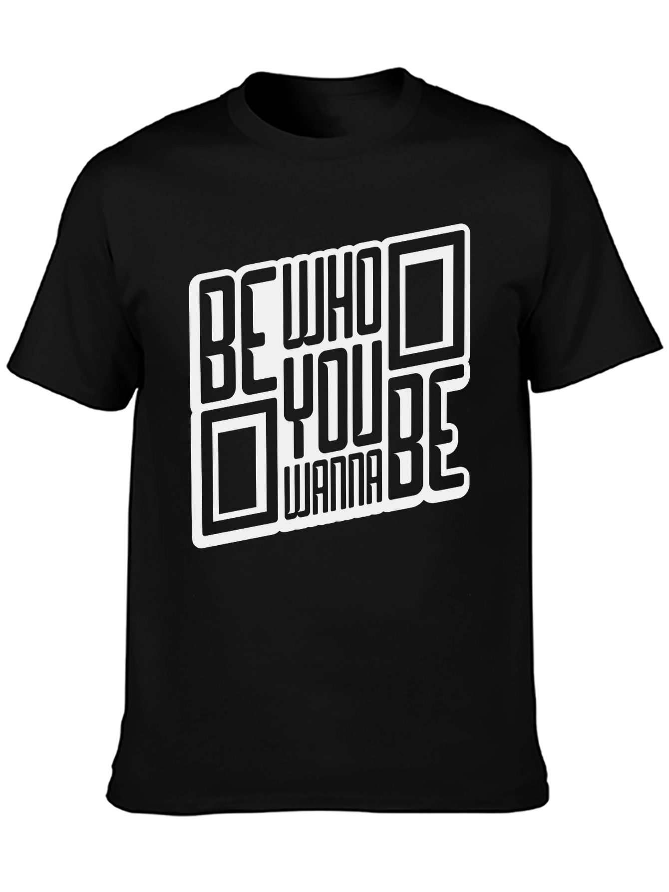 Black Be Who You Wanna Be Graphic Tee view 3