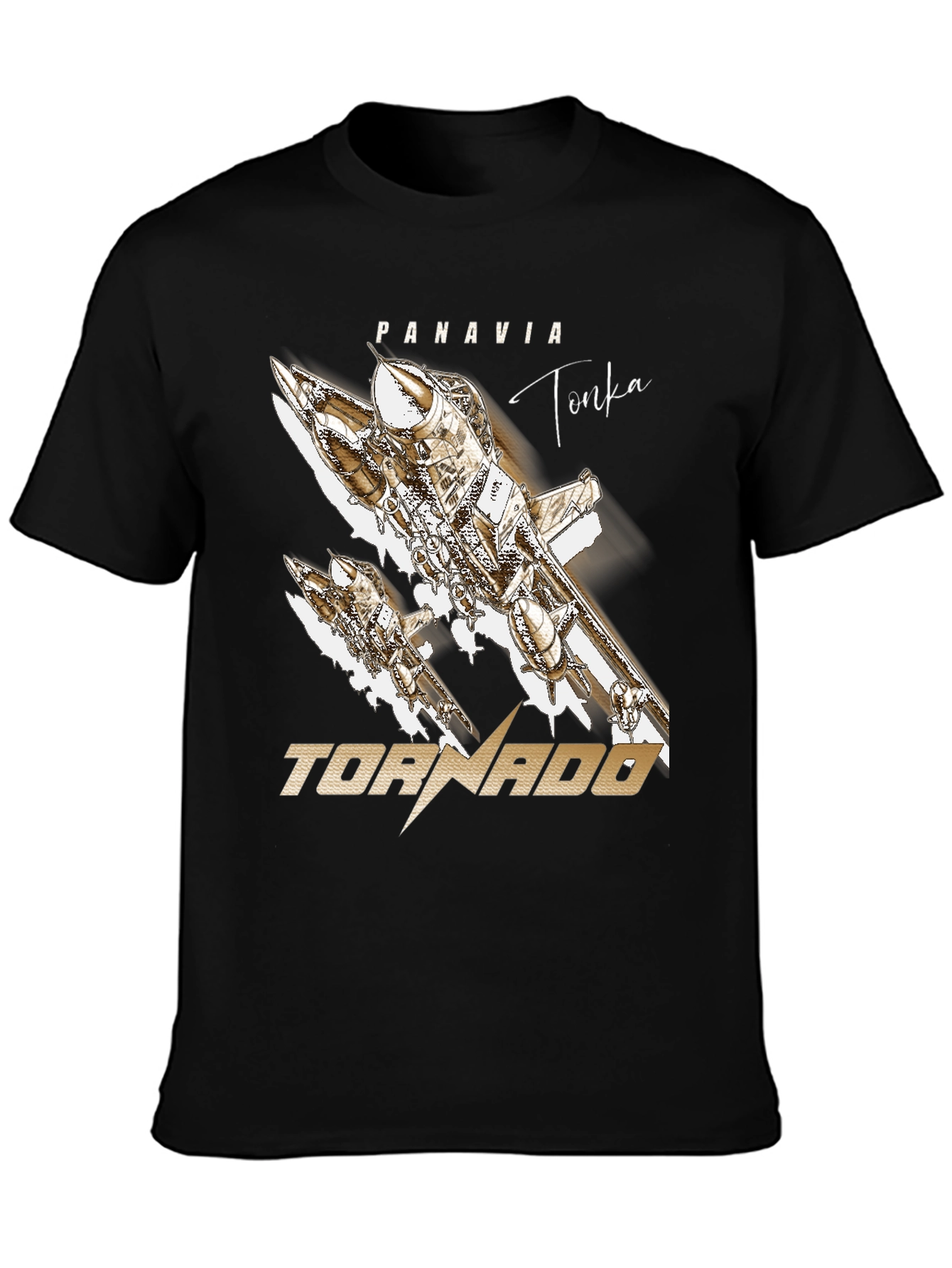 Black Panavia Tornado Graphic T-Shirt view 3