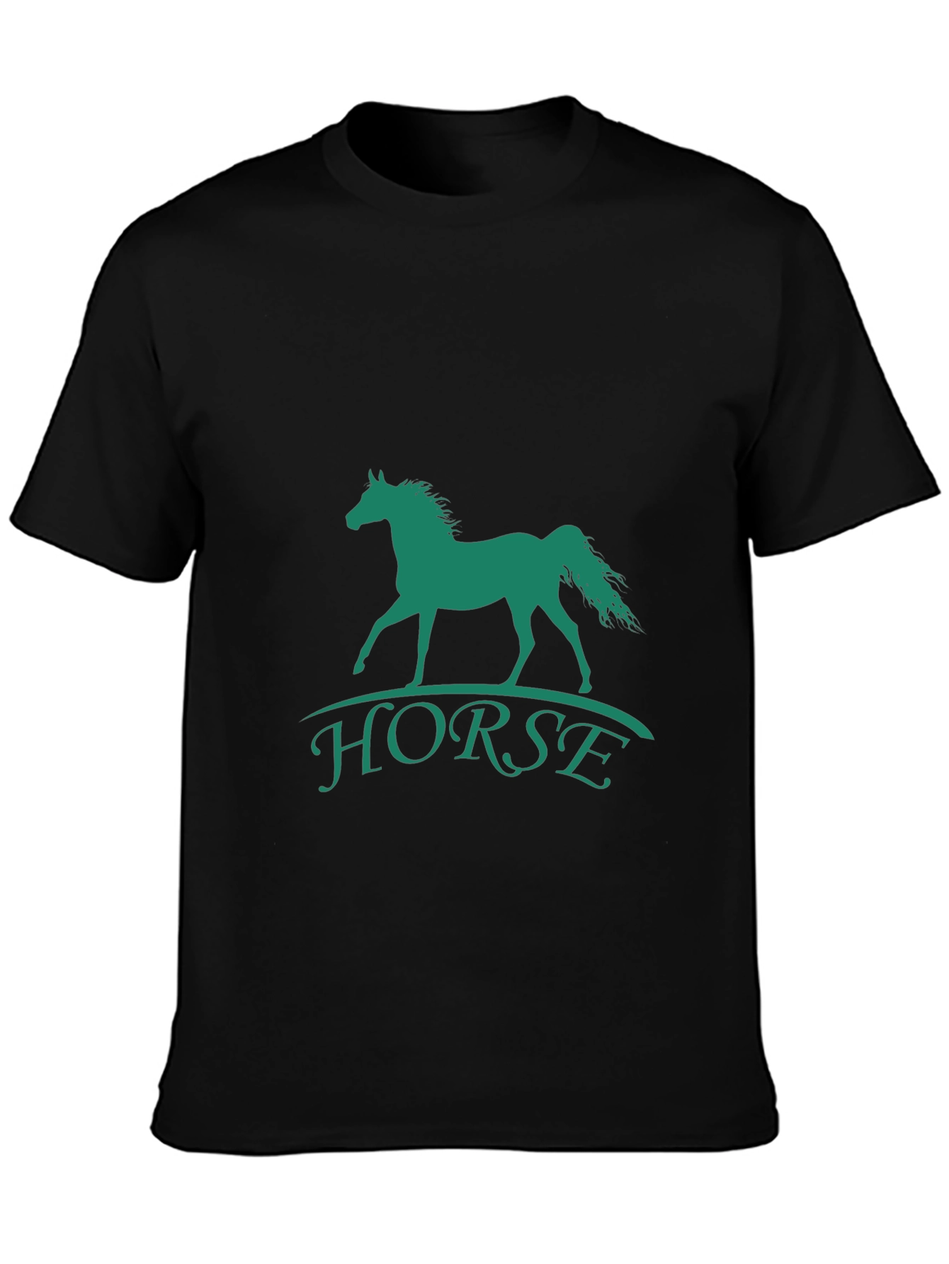 Black Horse Graphic Tee - Black Casual Comfort view 3