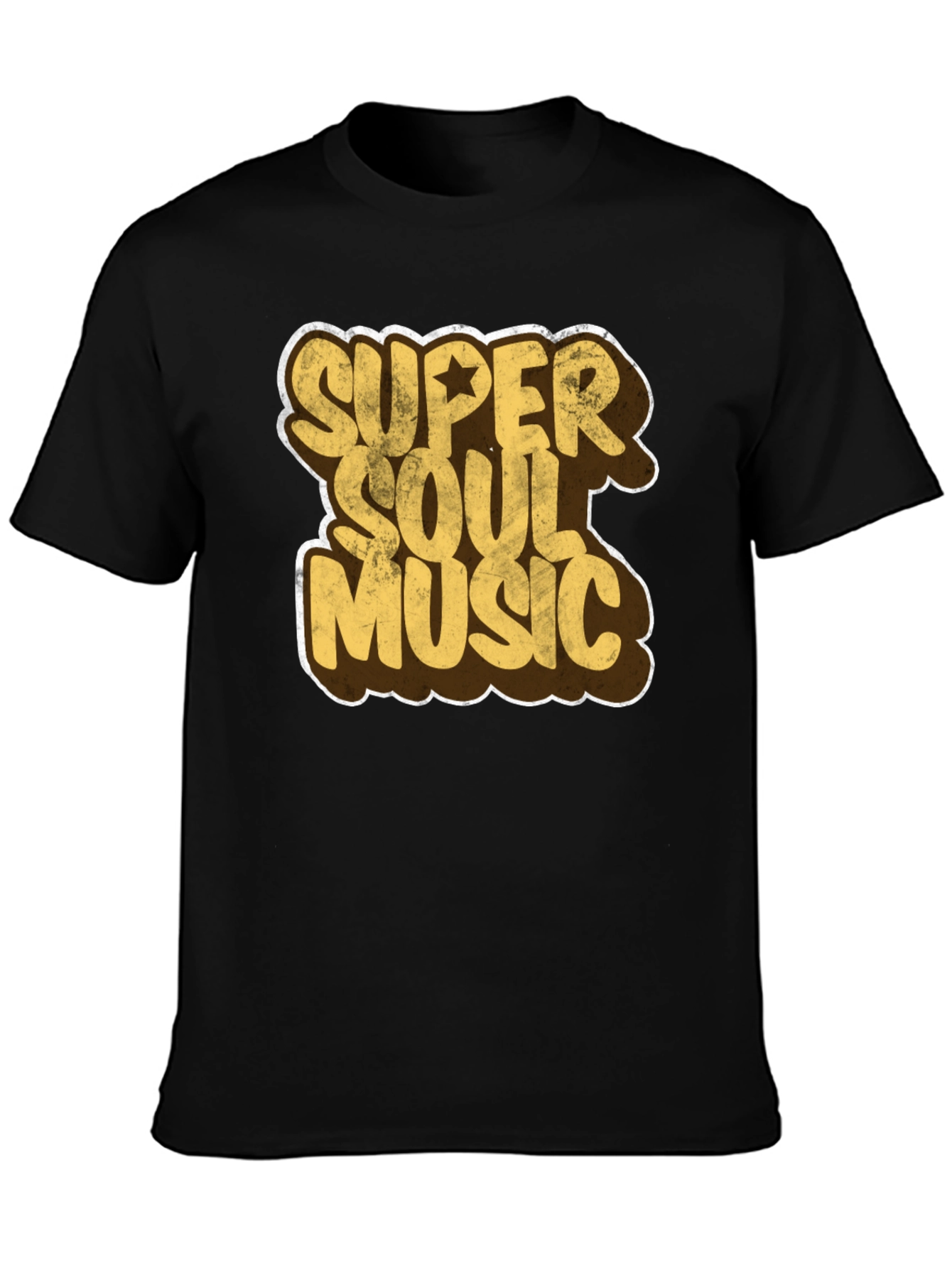 Black Super Soul Music Graphic T-Shirt view 3