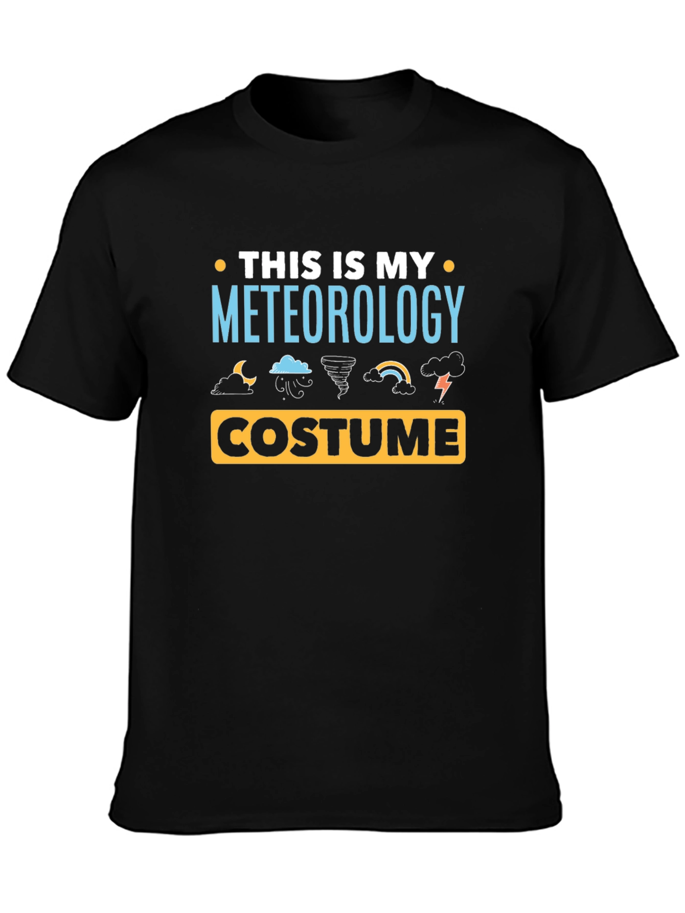 Black Meteorology Costume T-Shirt - Weather Fan Tee view 3