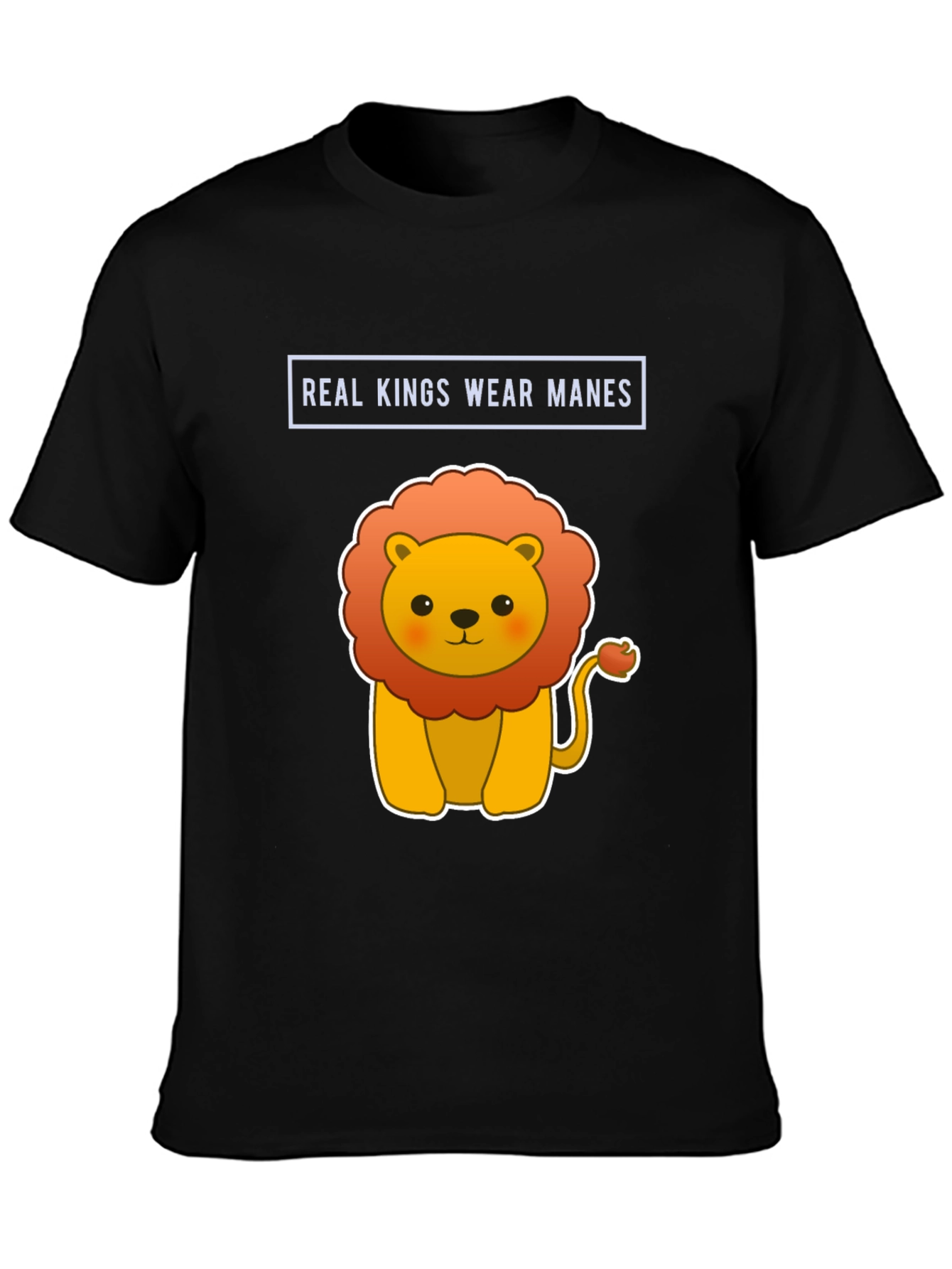 Black Real Kings Wear Manes Lion Graphic Tee view 3