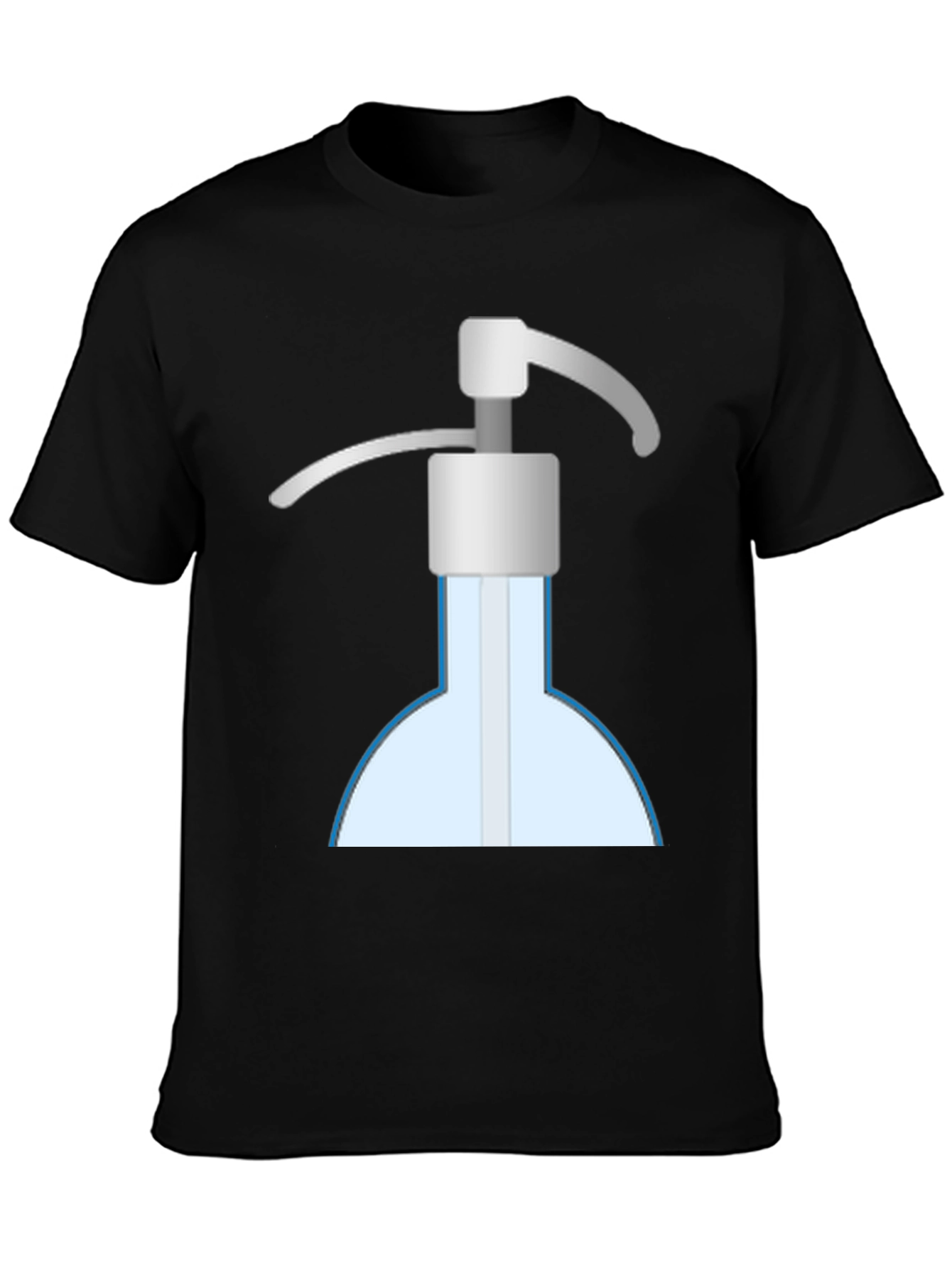Black Novelty Hand Sanitizer Graphic T-Shirt view 3