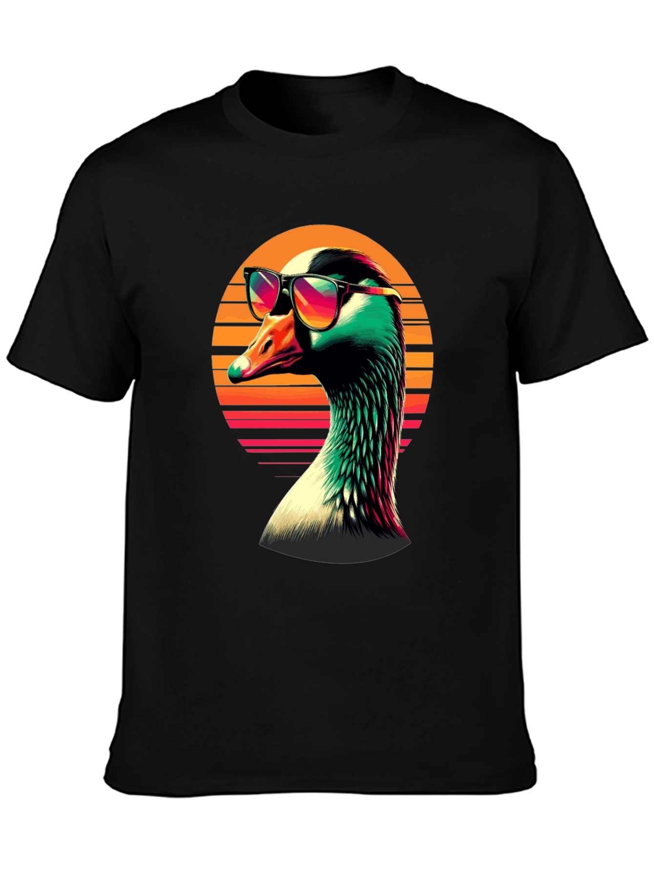 Black Retro Goose T-Shirt view 3