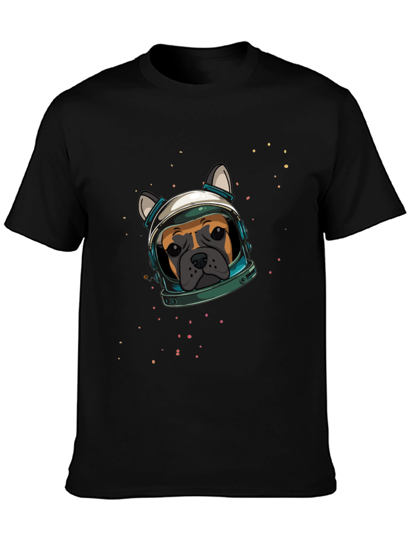 Black Dog Astronaut Graphic Print T-Shirt view 3