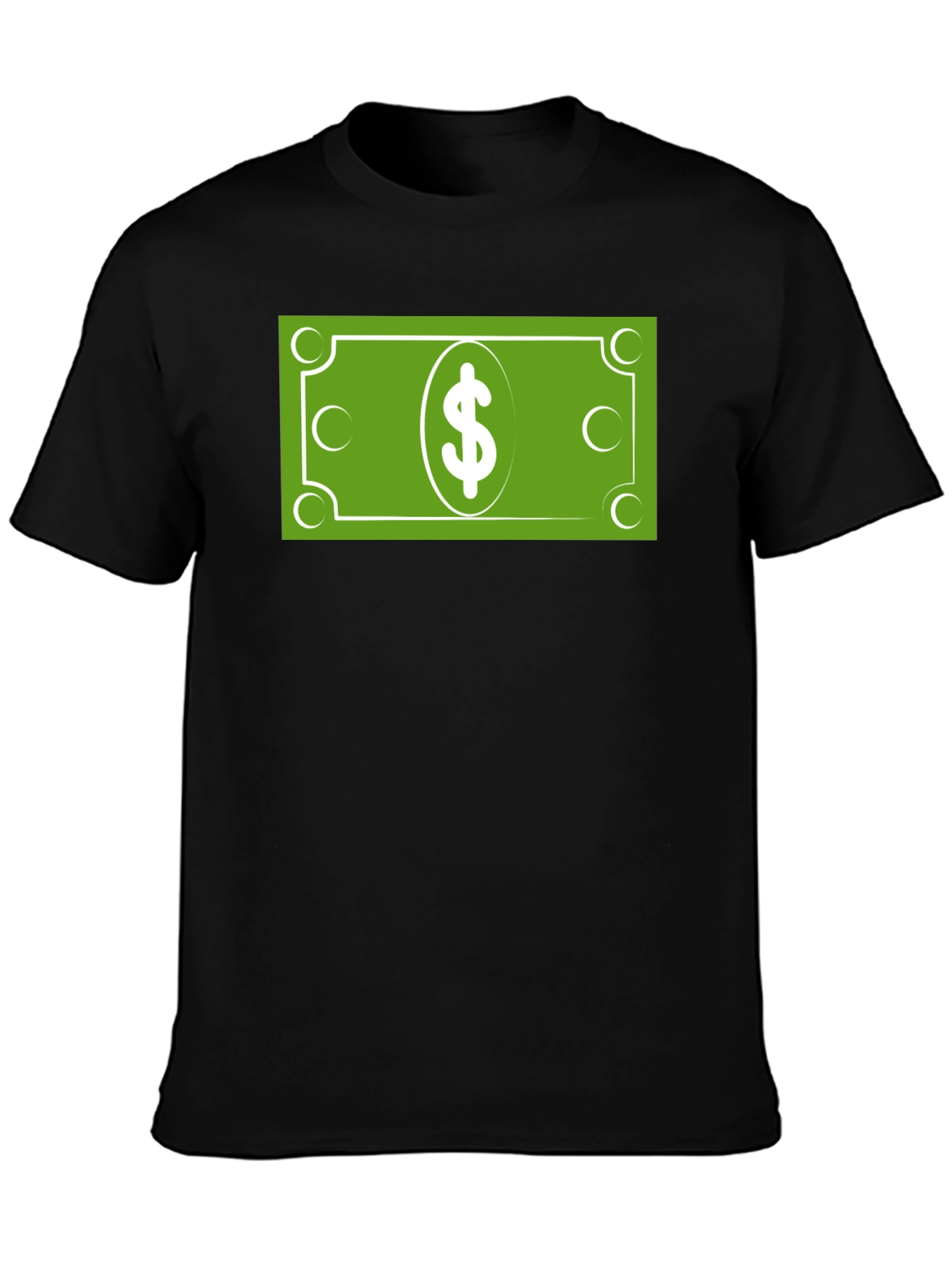 Black Money Graphic T-Shirt - Cool Casual Wear view 3
