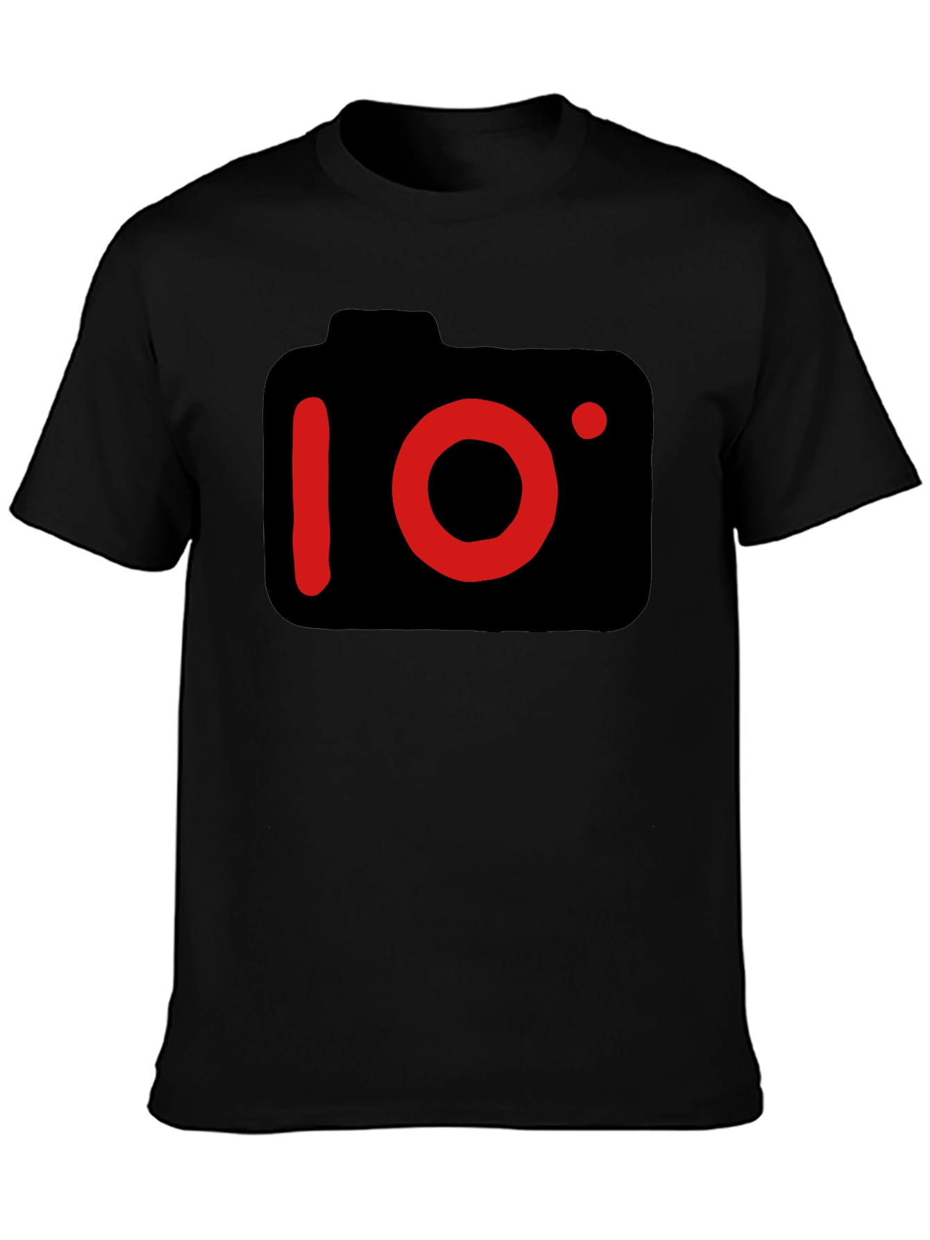 Black Camera Graphic Black T-Shirt view 3