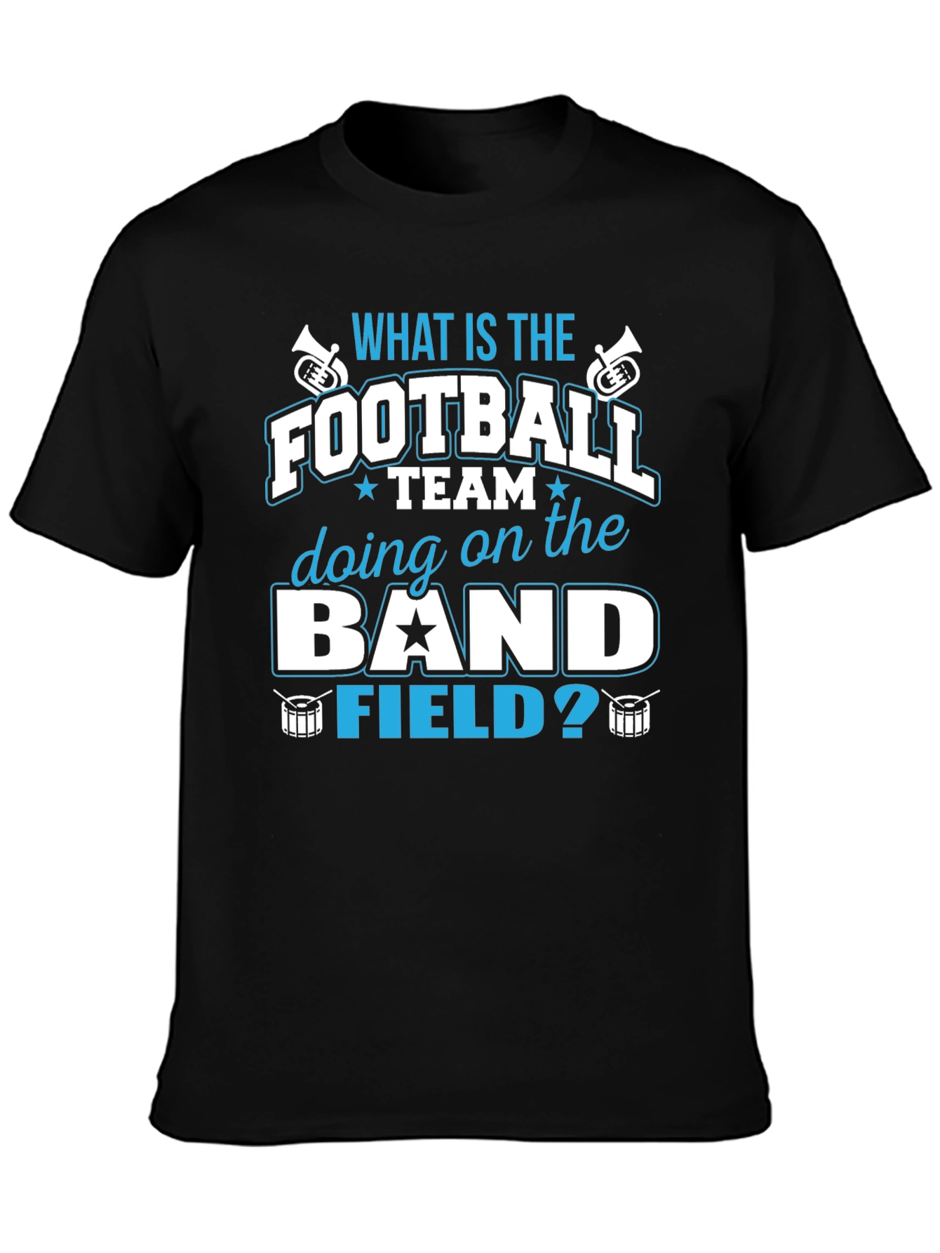 Black Football Team On The Band Field T-Shirt view 3