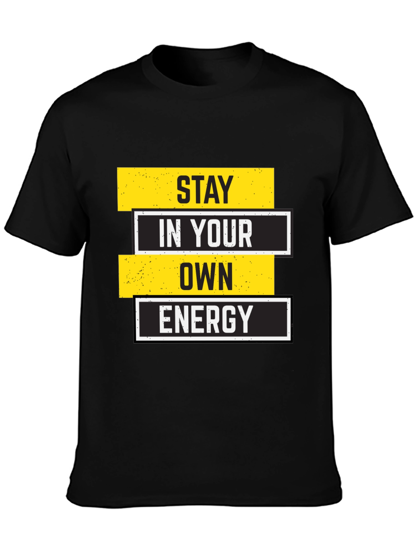 Black Stay in Your Own Energy Graphic Tee view 3