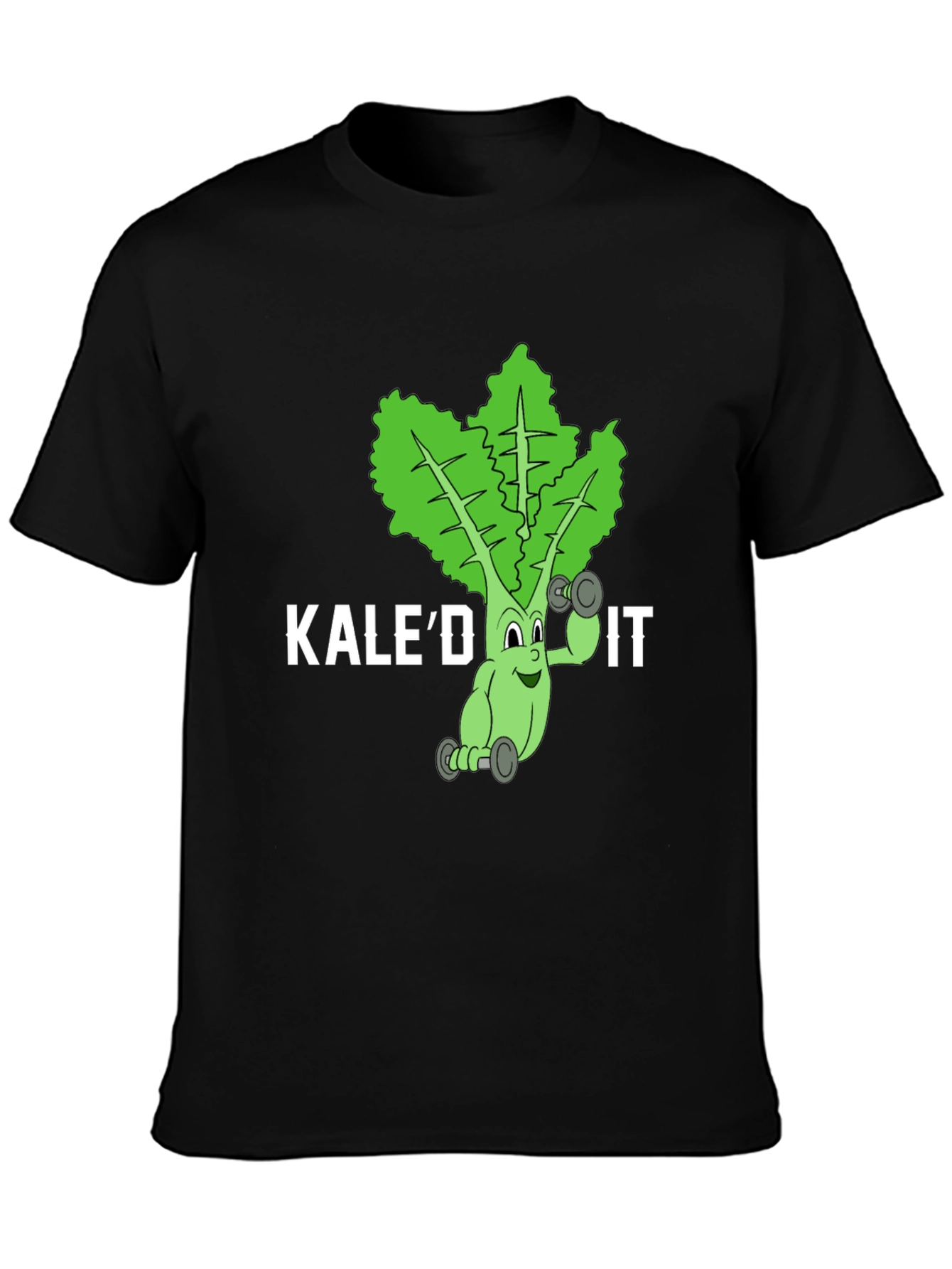 Black Kale'd It! Funny Workout T-Shirt  view 3