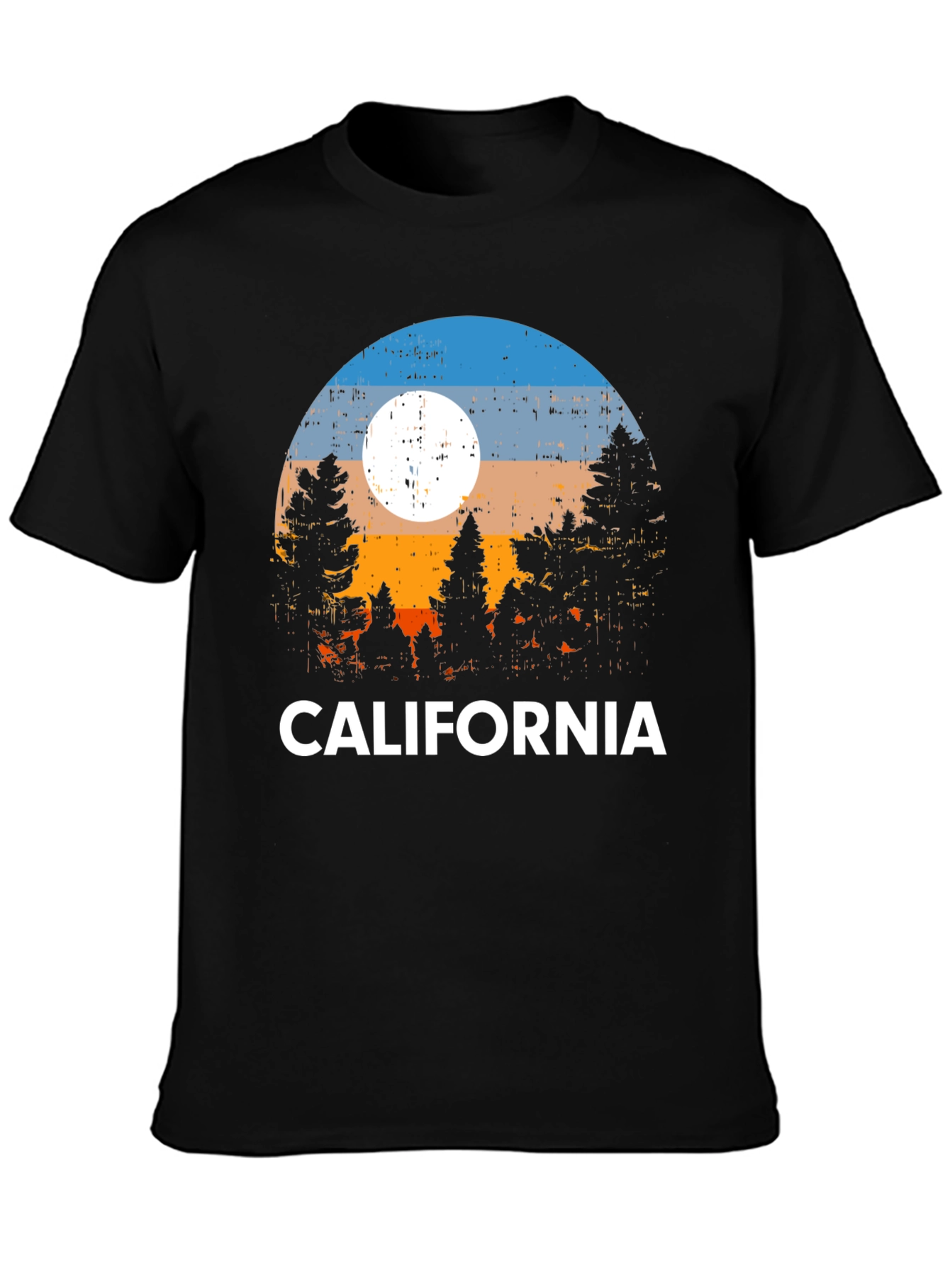 Black California Sunset Graphic T-Shirt view 3