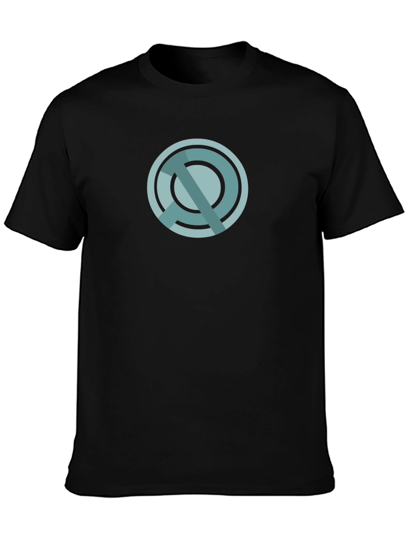 Black Geometric Circle Graphic T-Shirt - Modern Style view 3