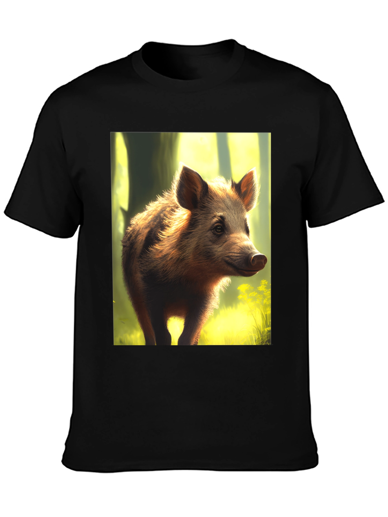Black Wild Boar Graphic Tee view 3