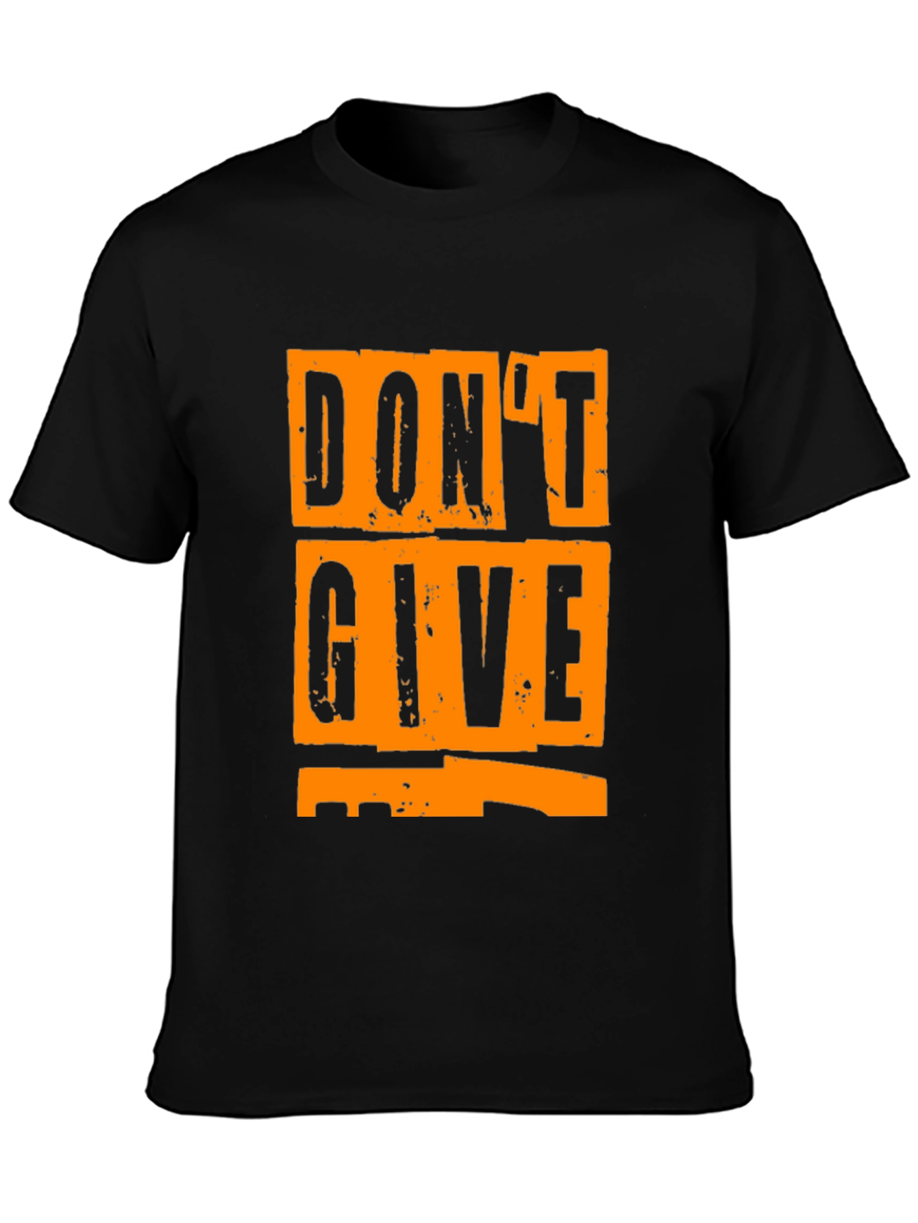Black Don't Give Up Graphic T-Shirt - Motivational Tee view 3